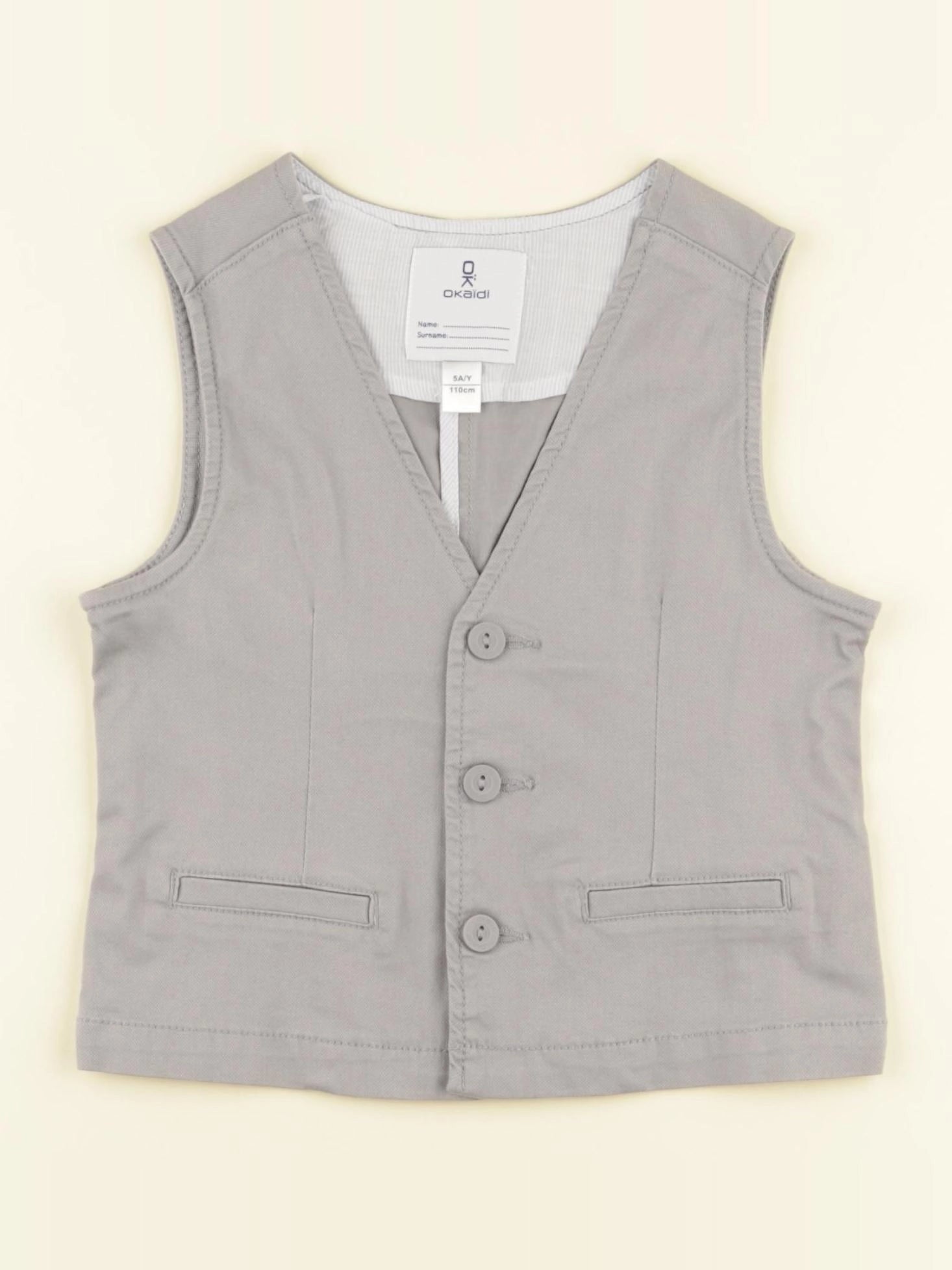 Okaidi - gilet gris - 5 ans