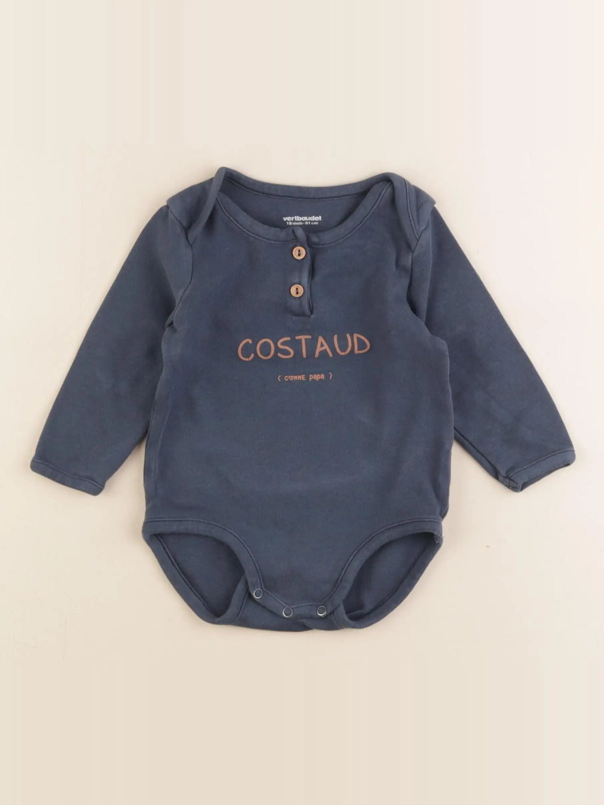 Vertbaudet - body bleu - 18 mois