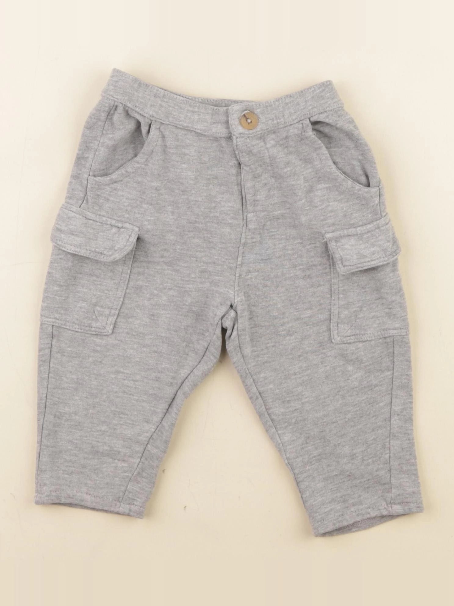 Vertbaudet - pantalon gris - 9 mois