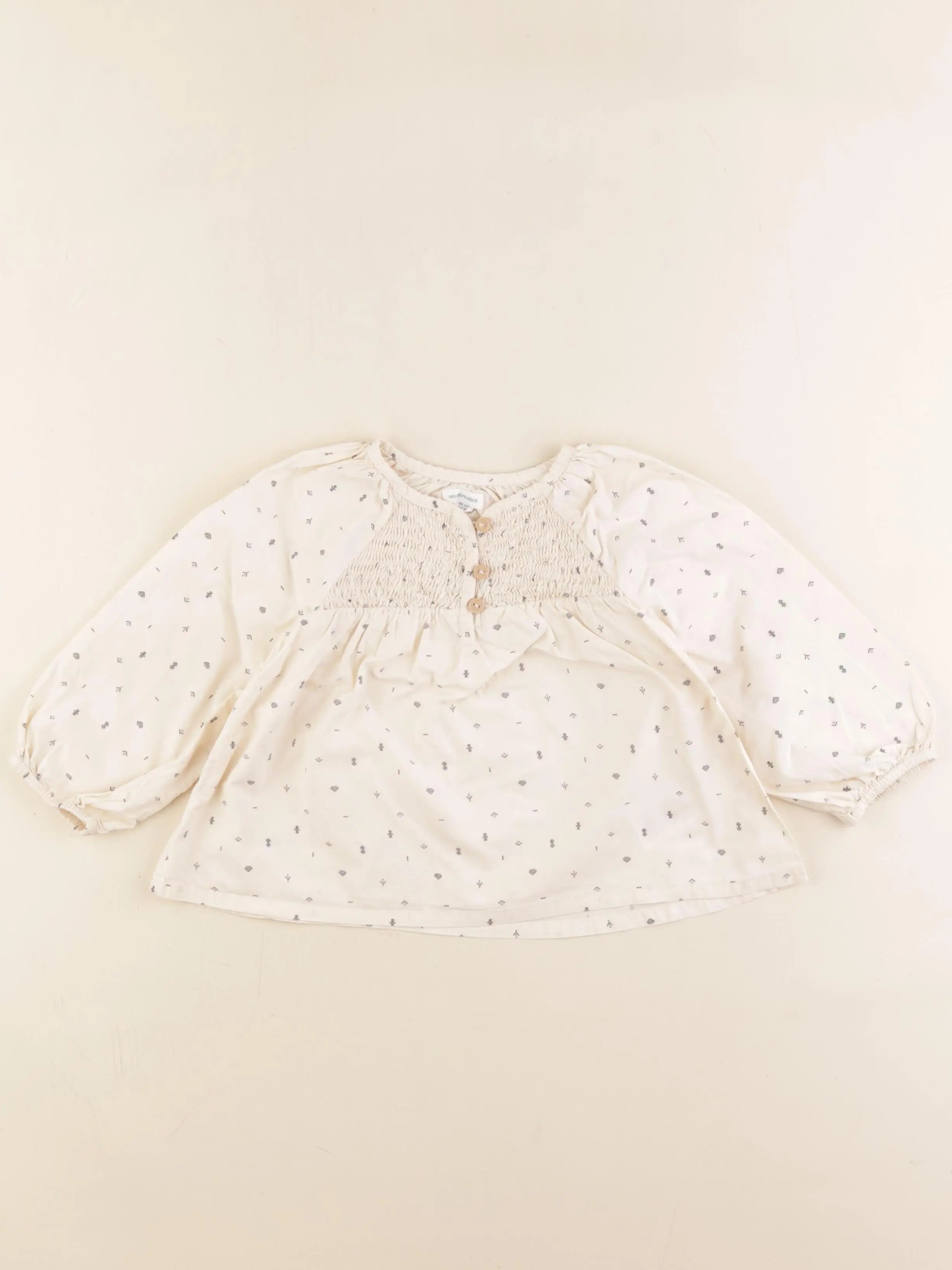 Vertbaudet - blouse beige - 24 mois