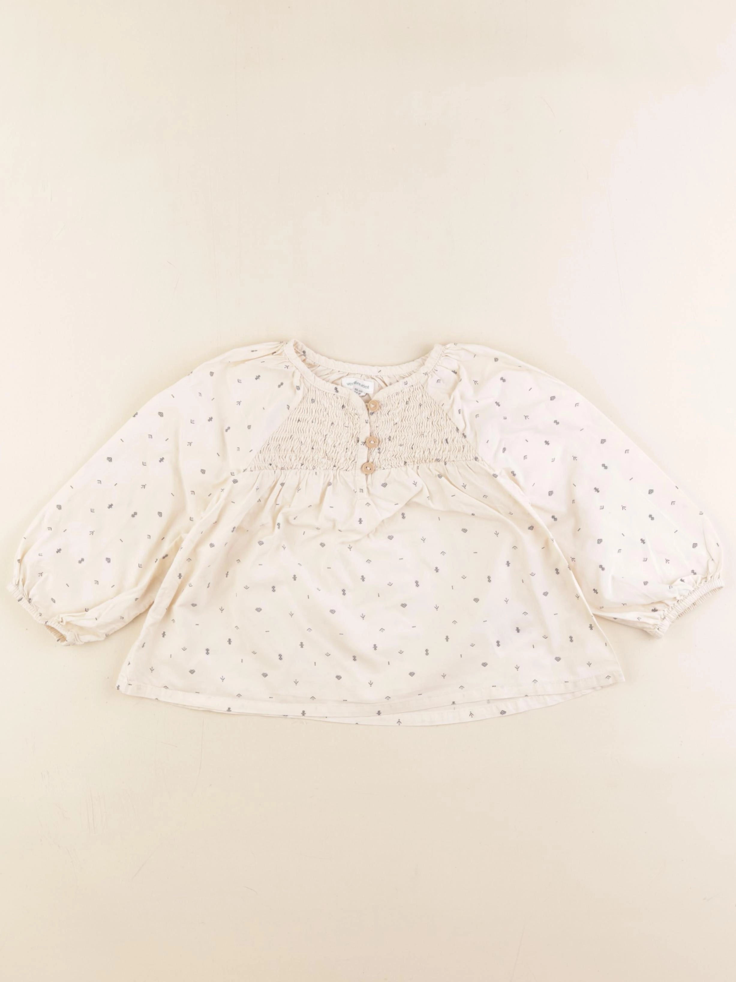 Vertbaudet - blouse beige - 24 mois
