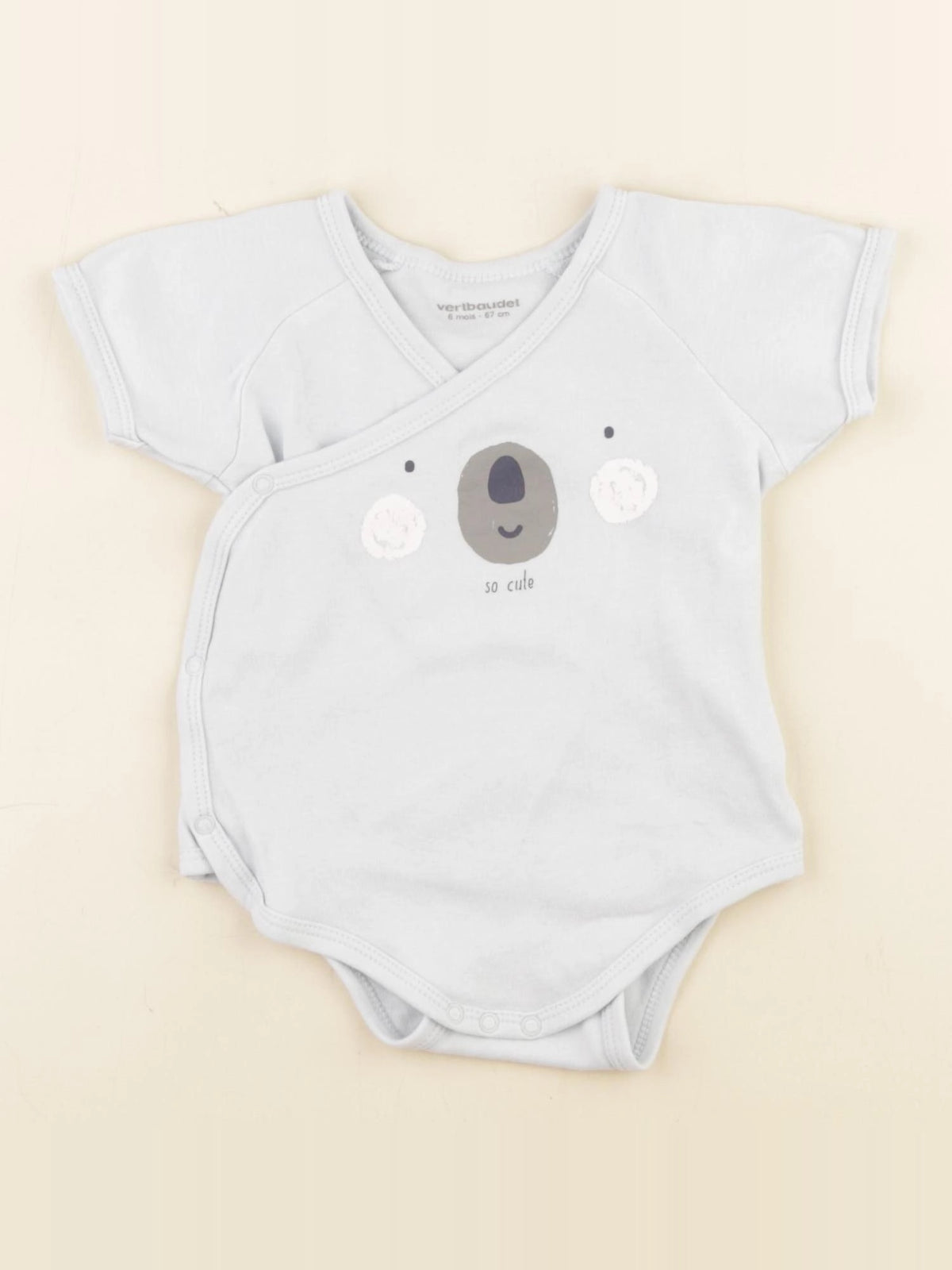 Vertbaudet - body bleu - 6 mois