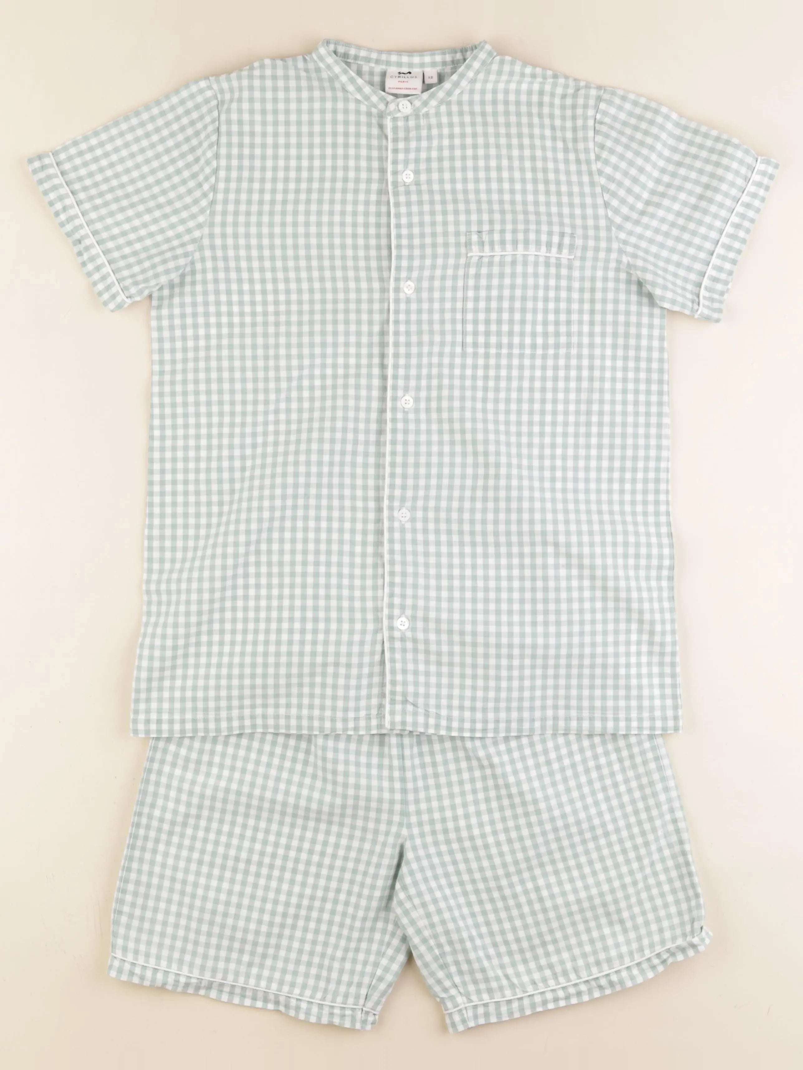 Cyrillus - pyjama coton vert - 12 ans