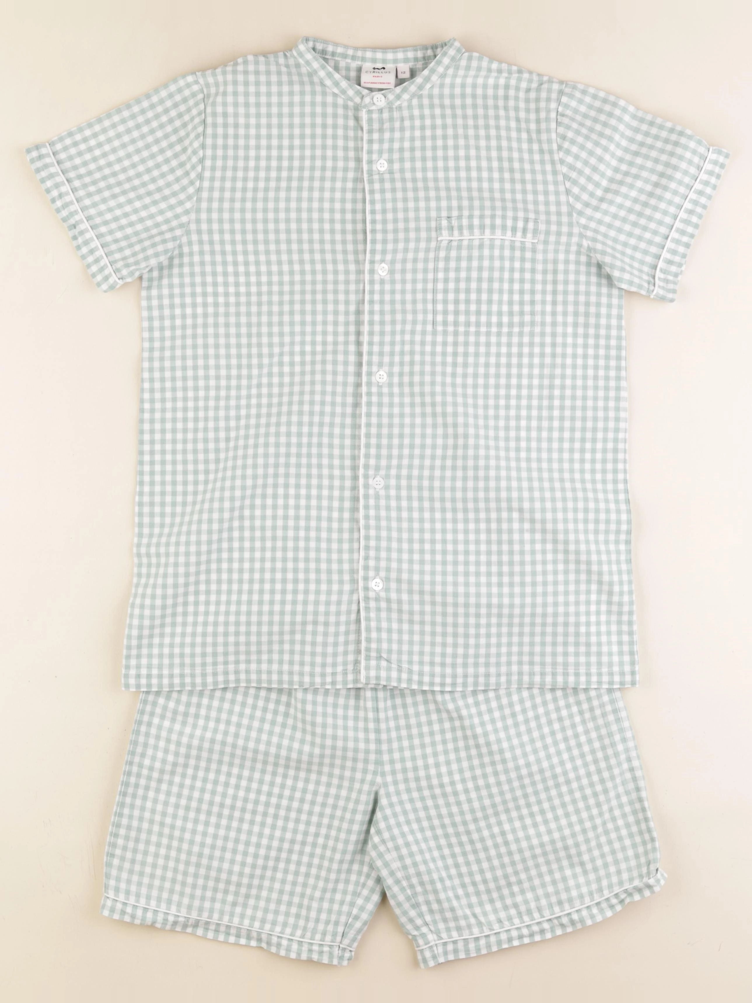 Cyrillus - pyjama coton vert - 12 ans