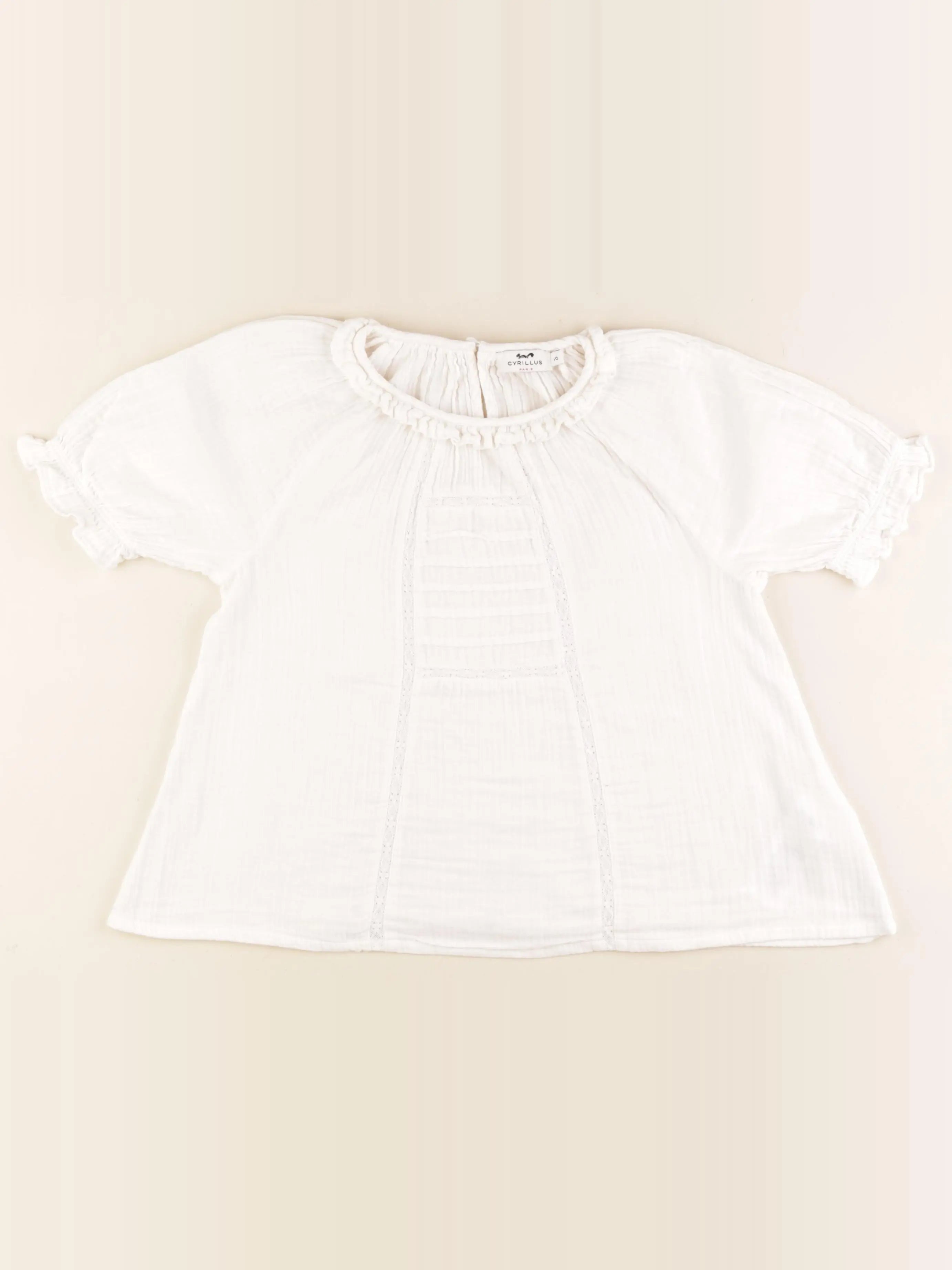 Cyrillus - blouse blanc - 10 ans