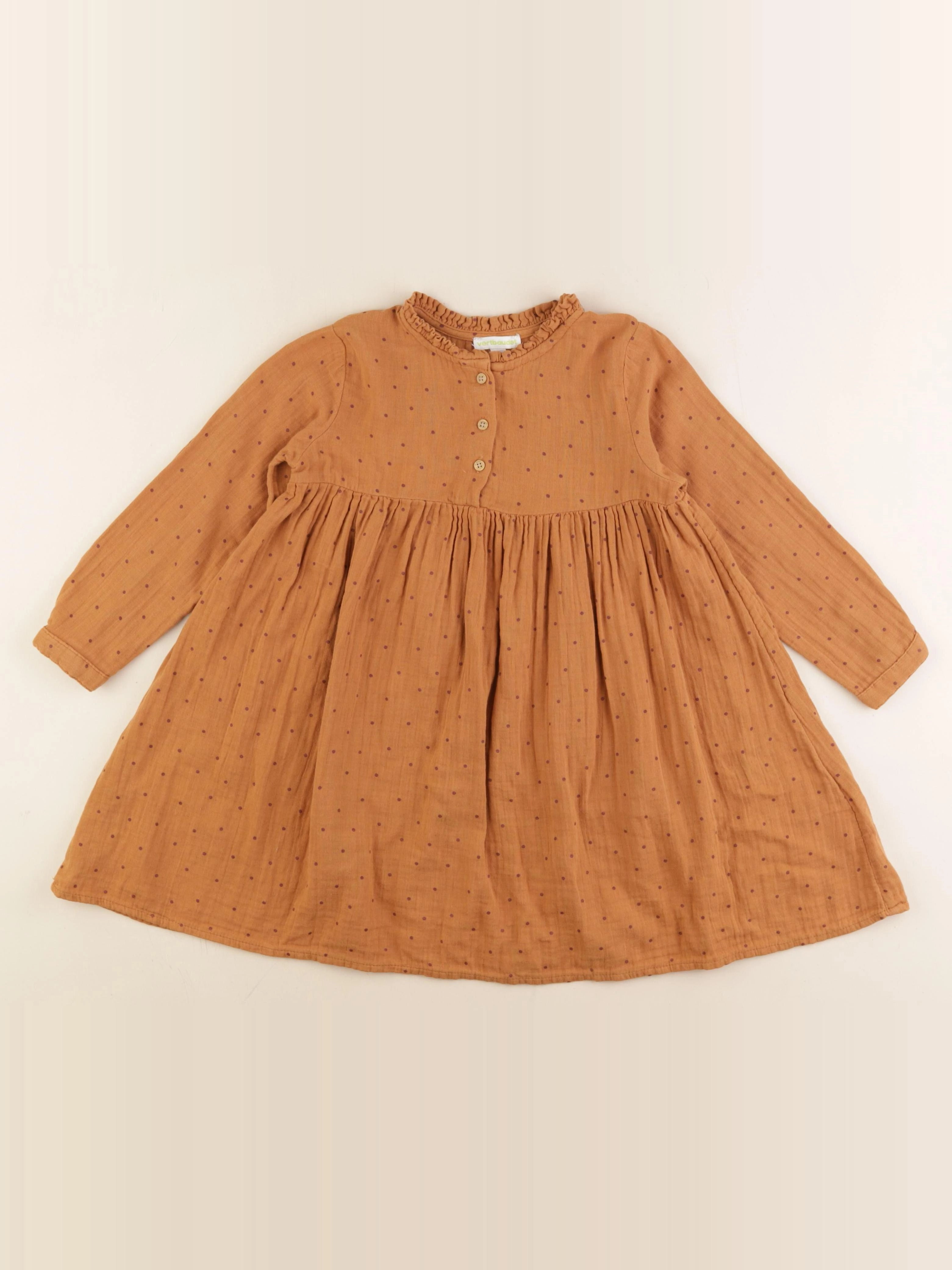 Vertbaudet - robe marron - 5 ans