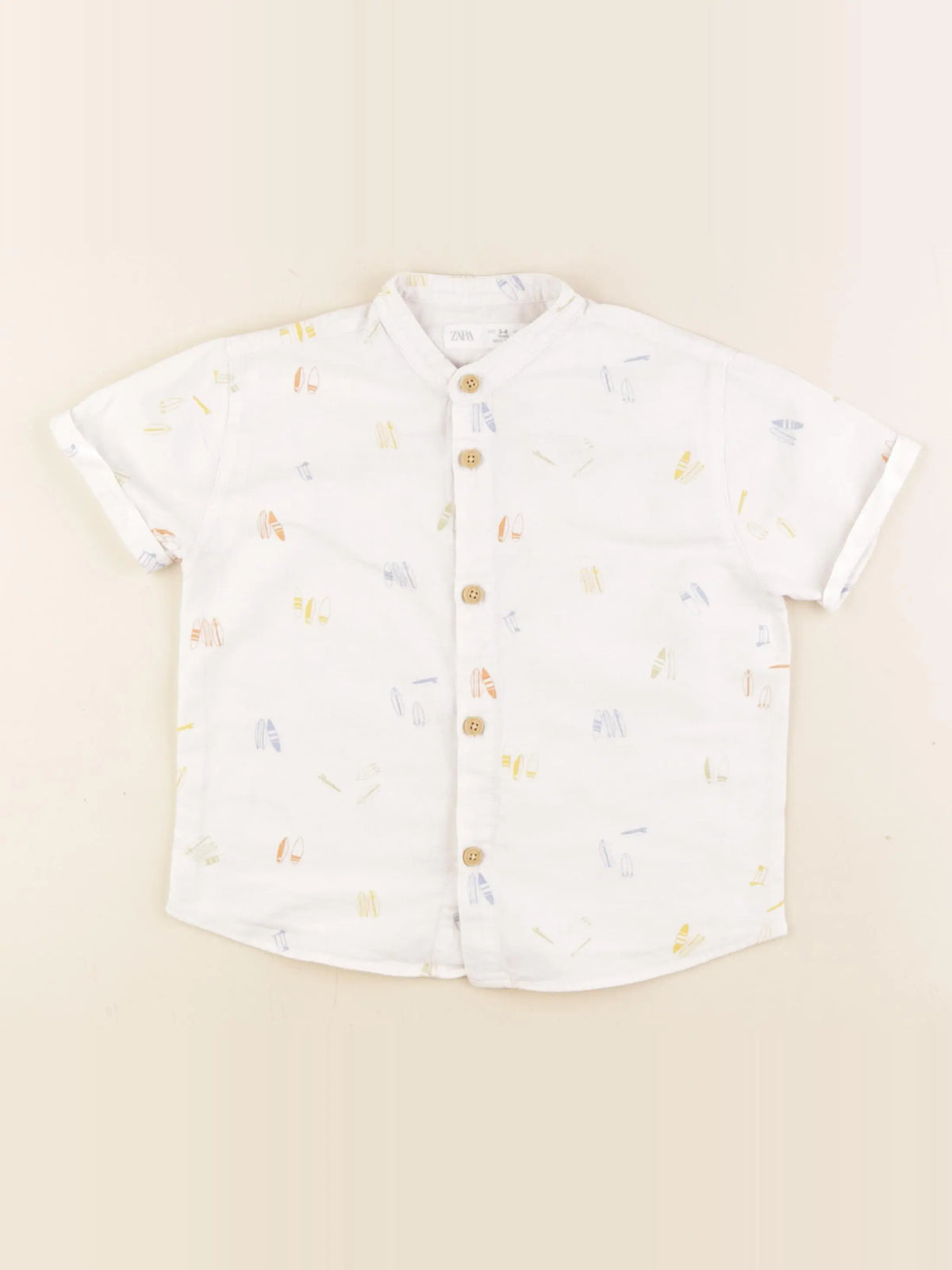 Zara - chemise beige - 3/4 ans