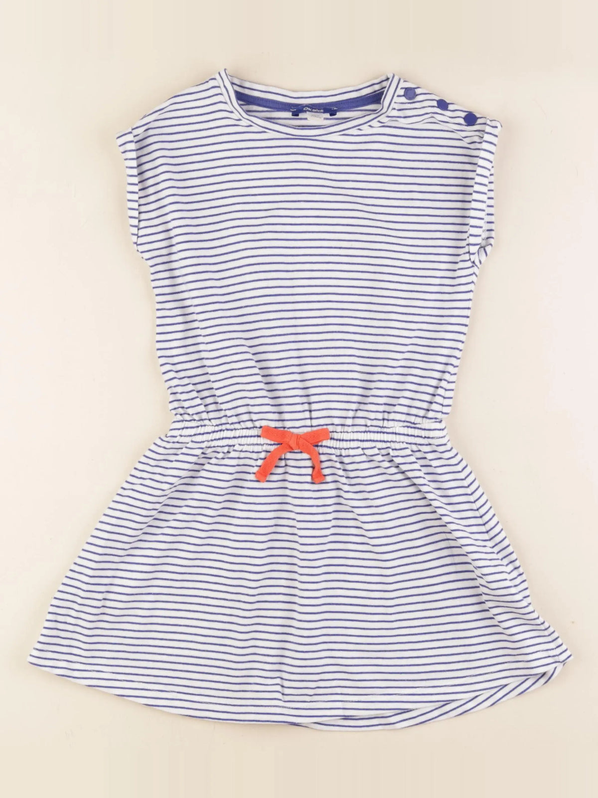 Okaidi - robe blanc, bleu - 6 ans