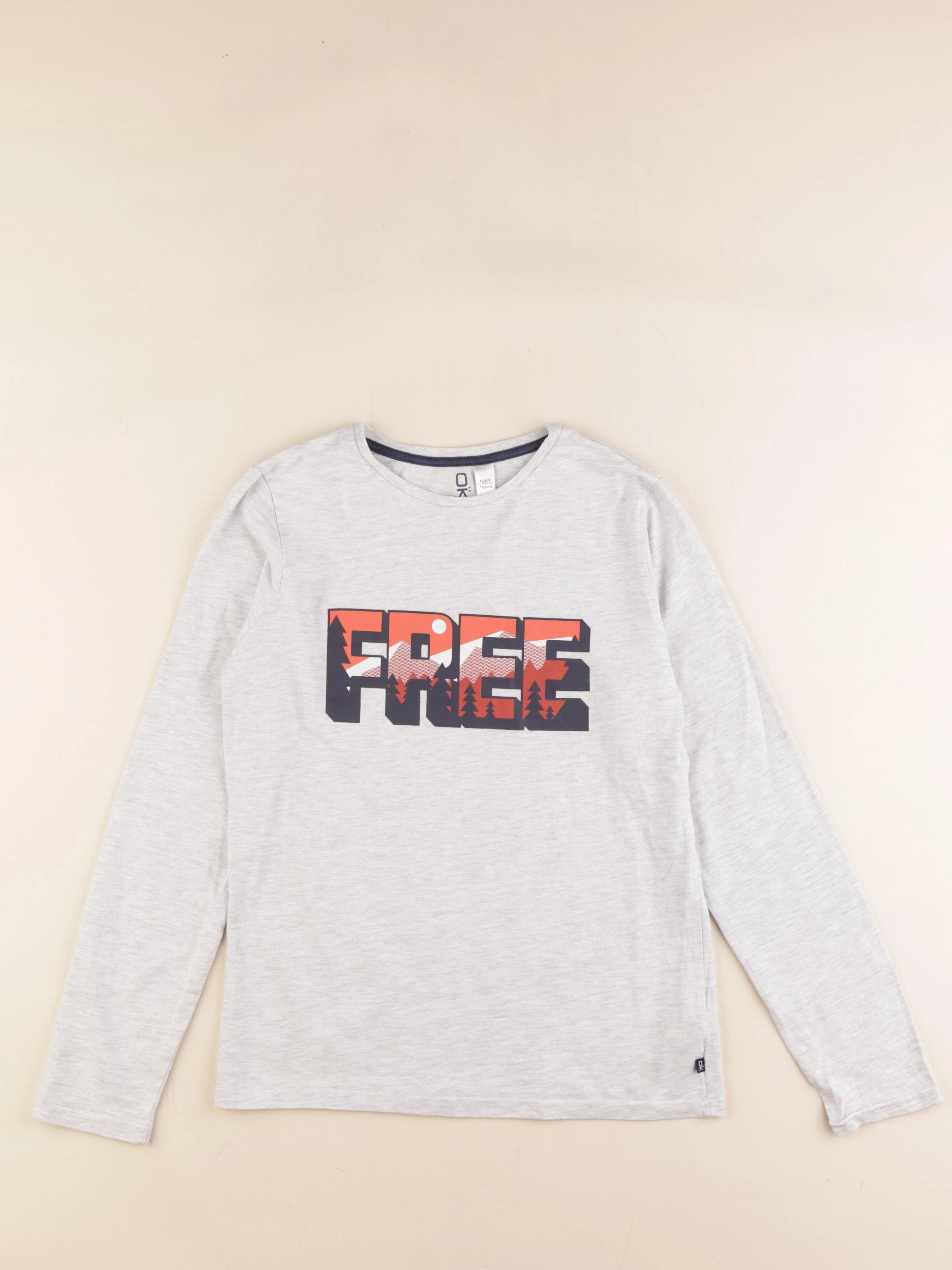 Okaidi - tee-shirt gris - 12 ans