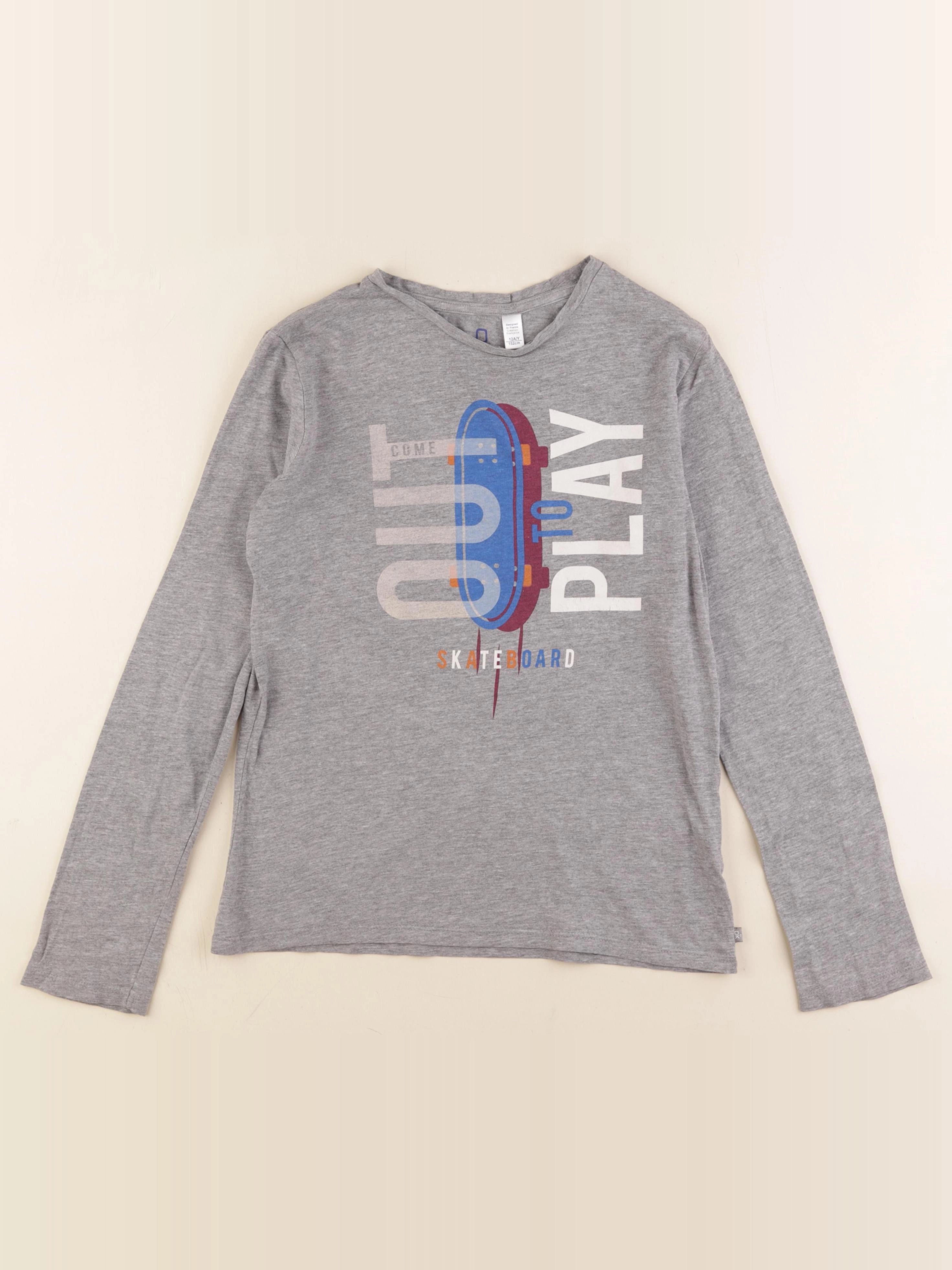 Okaidi - tee-shirt gris - 12 ans