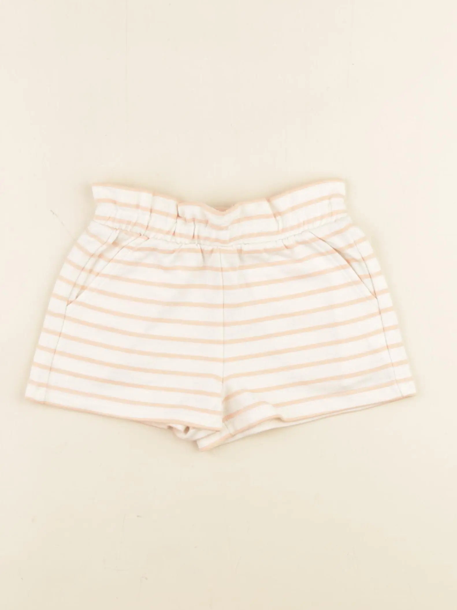 Vertbaudet - short beige, rose - 2 ans
