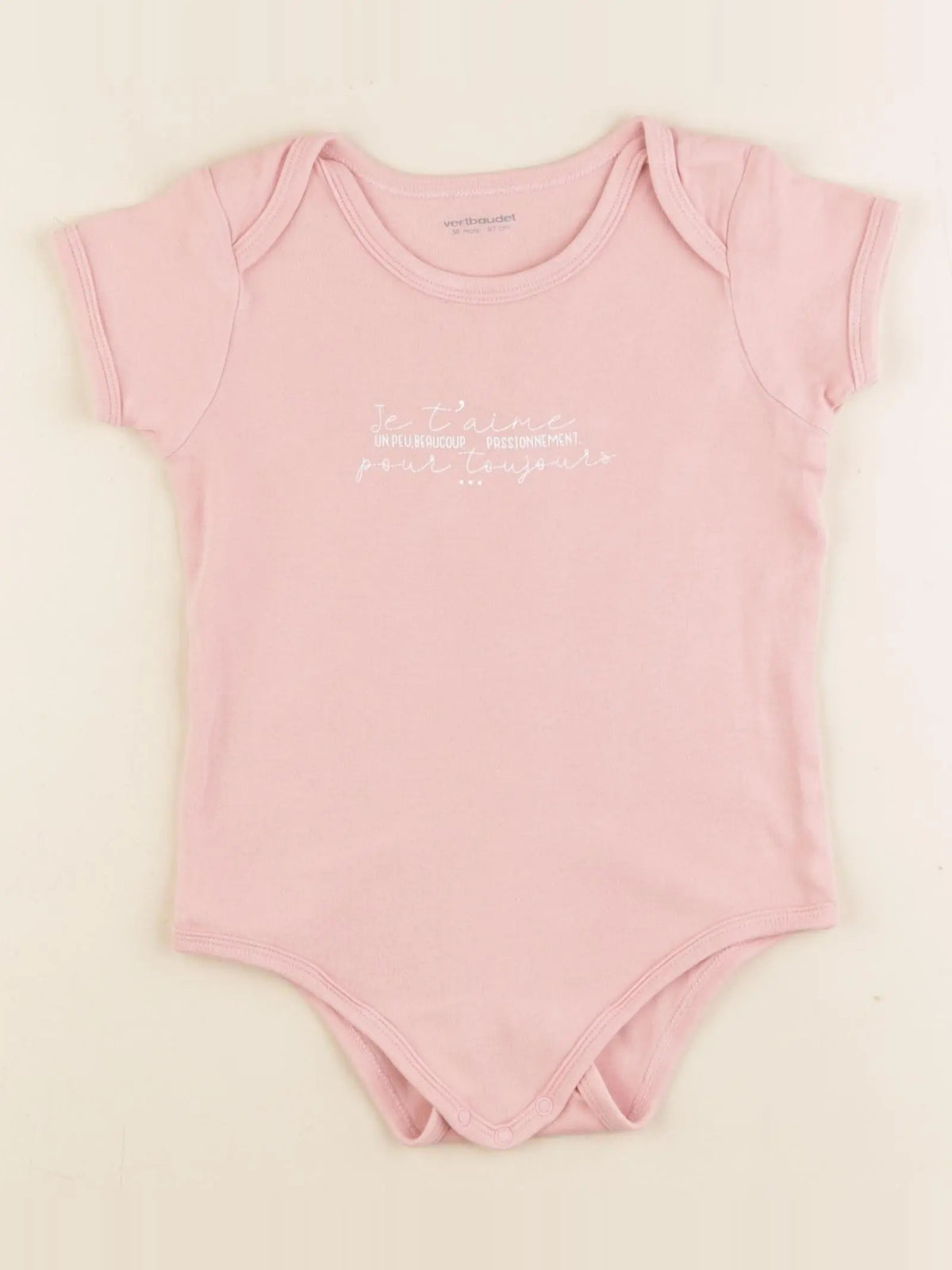 Vertbaudet - body rose - 36 mois