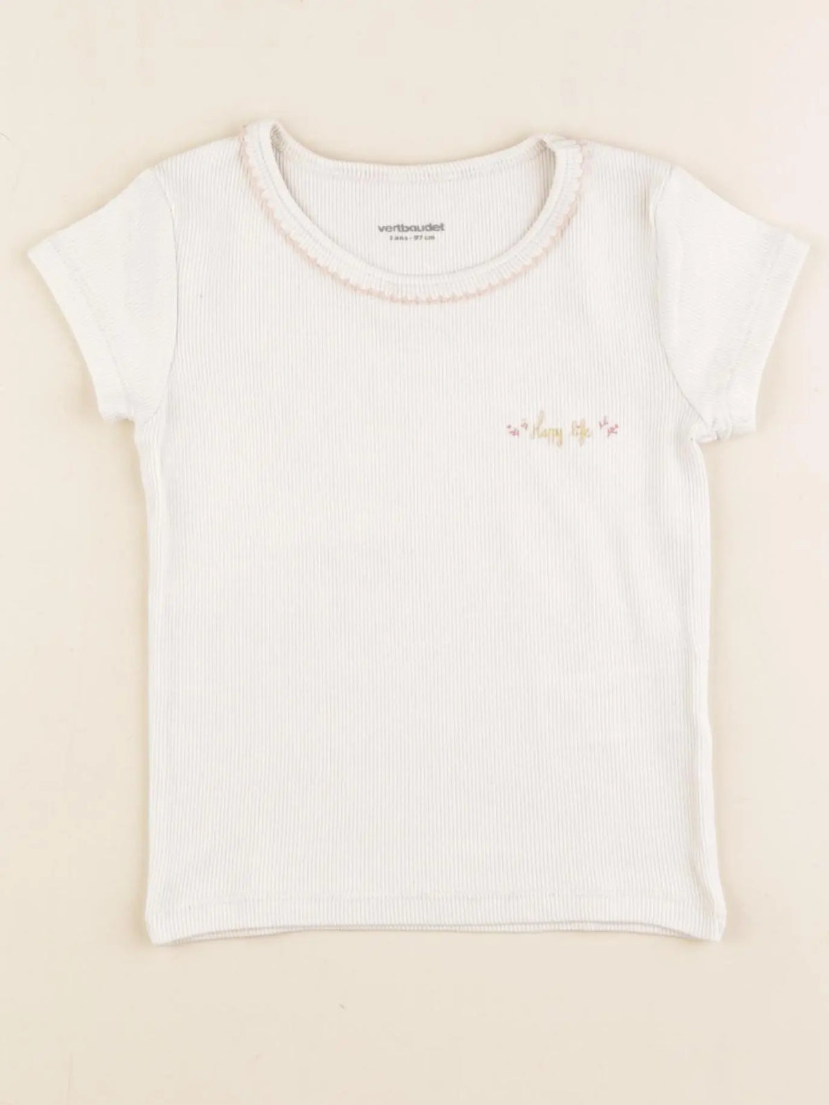 Vertbaudet - maillot de corps beige - 3 ans