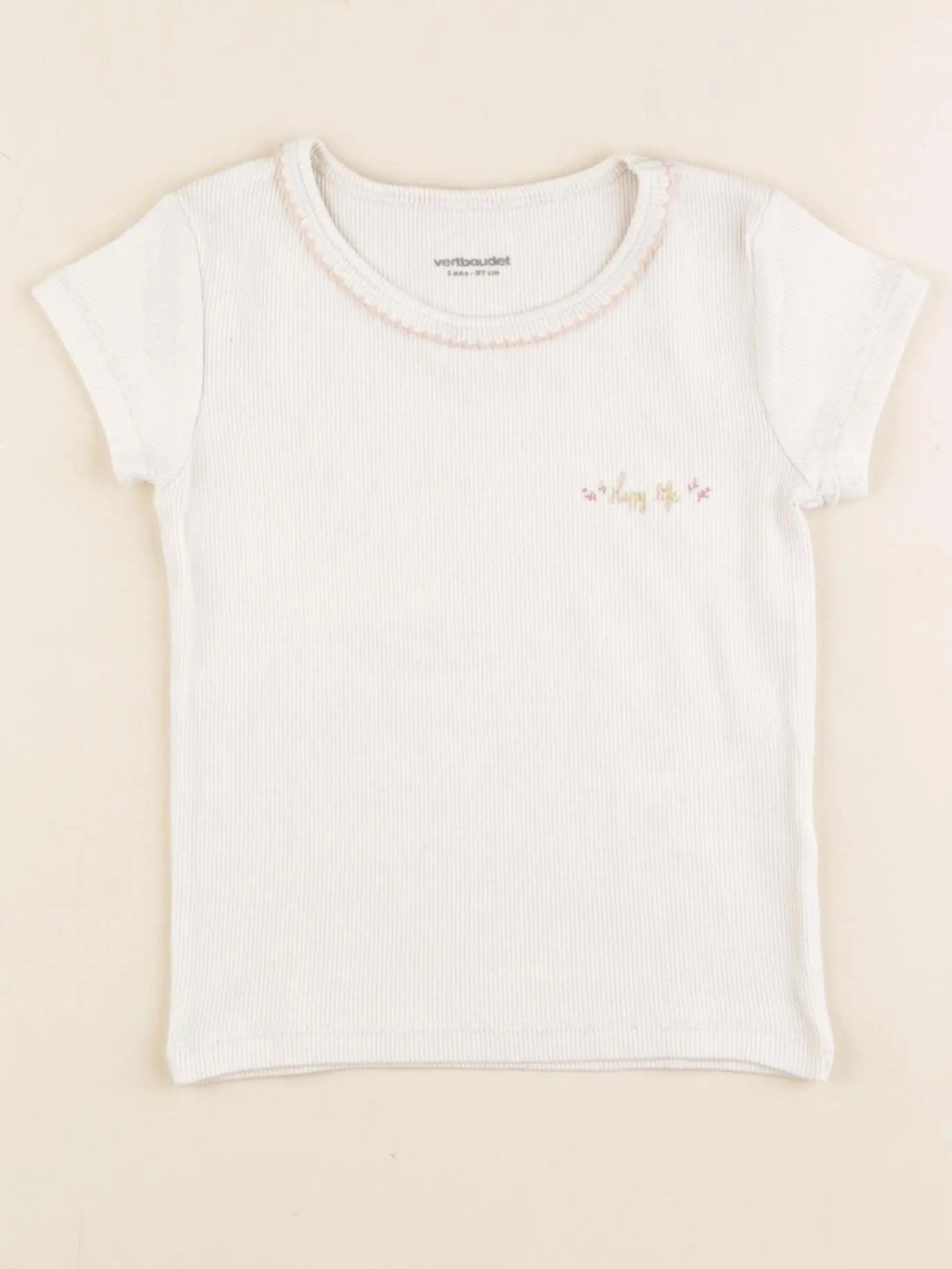 Vertbaudet - maillot de corps beige - 3 ans