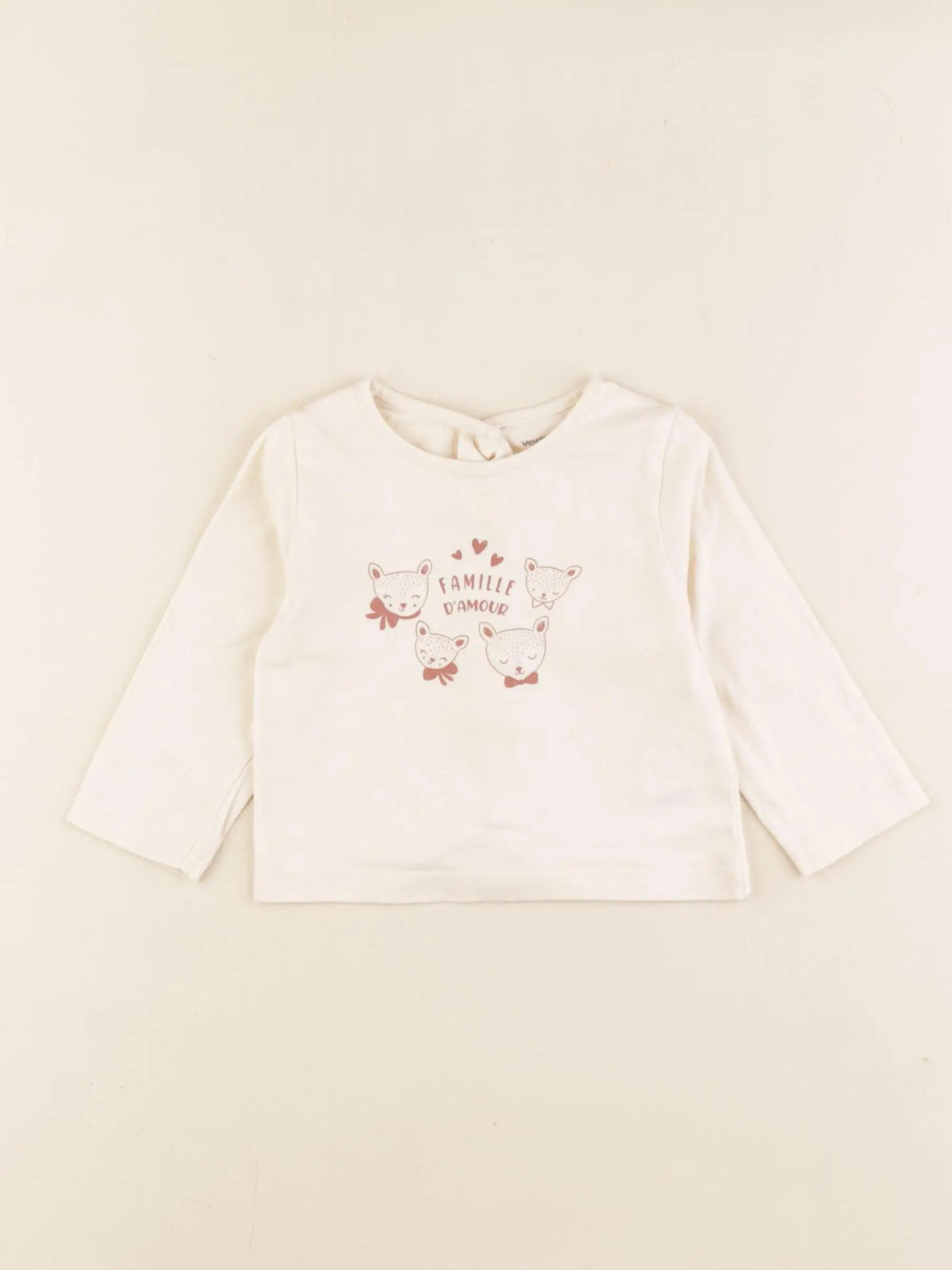 Vertbaudet - tee-shirt beige - 3 mois