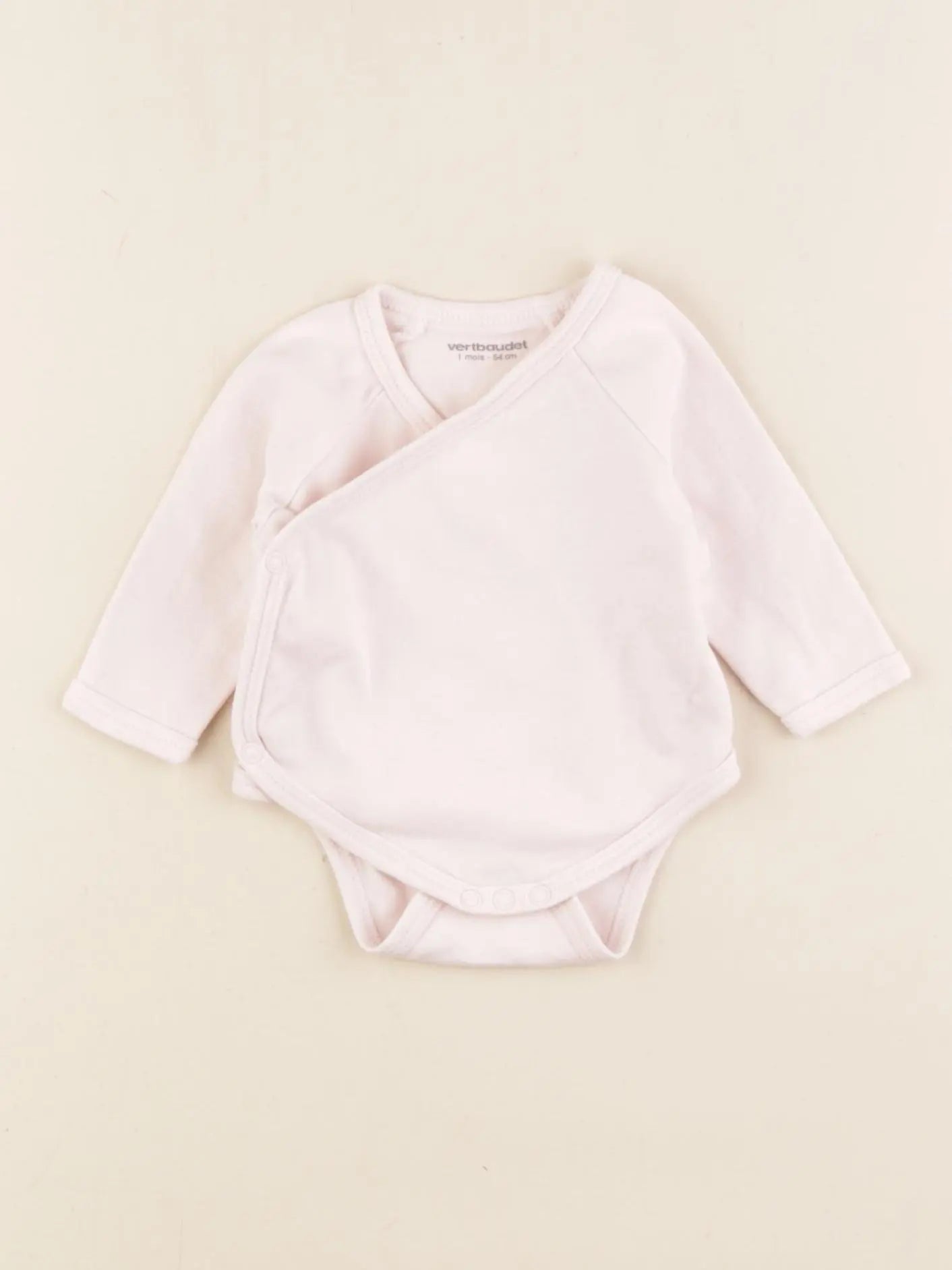 Vertbaudet - body rose - 1 mois