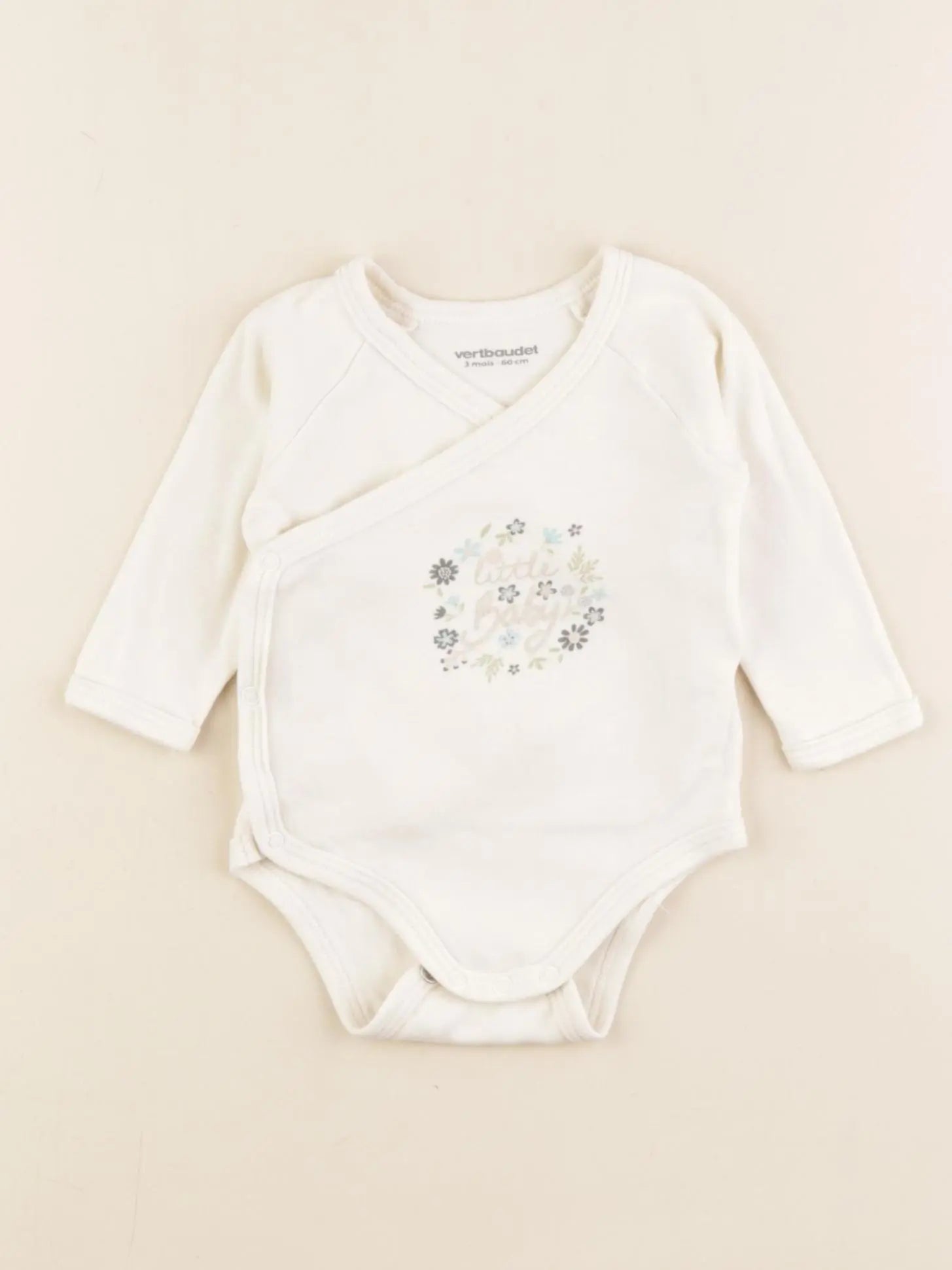 Vertbaudet - body blanc - 3 mois