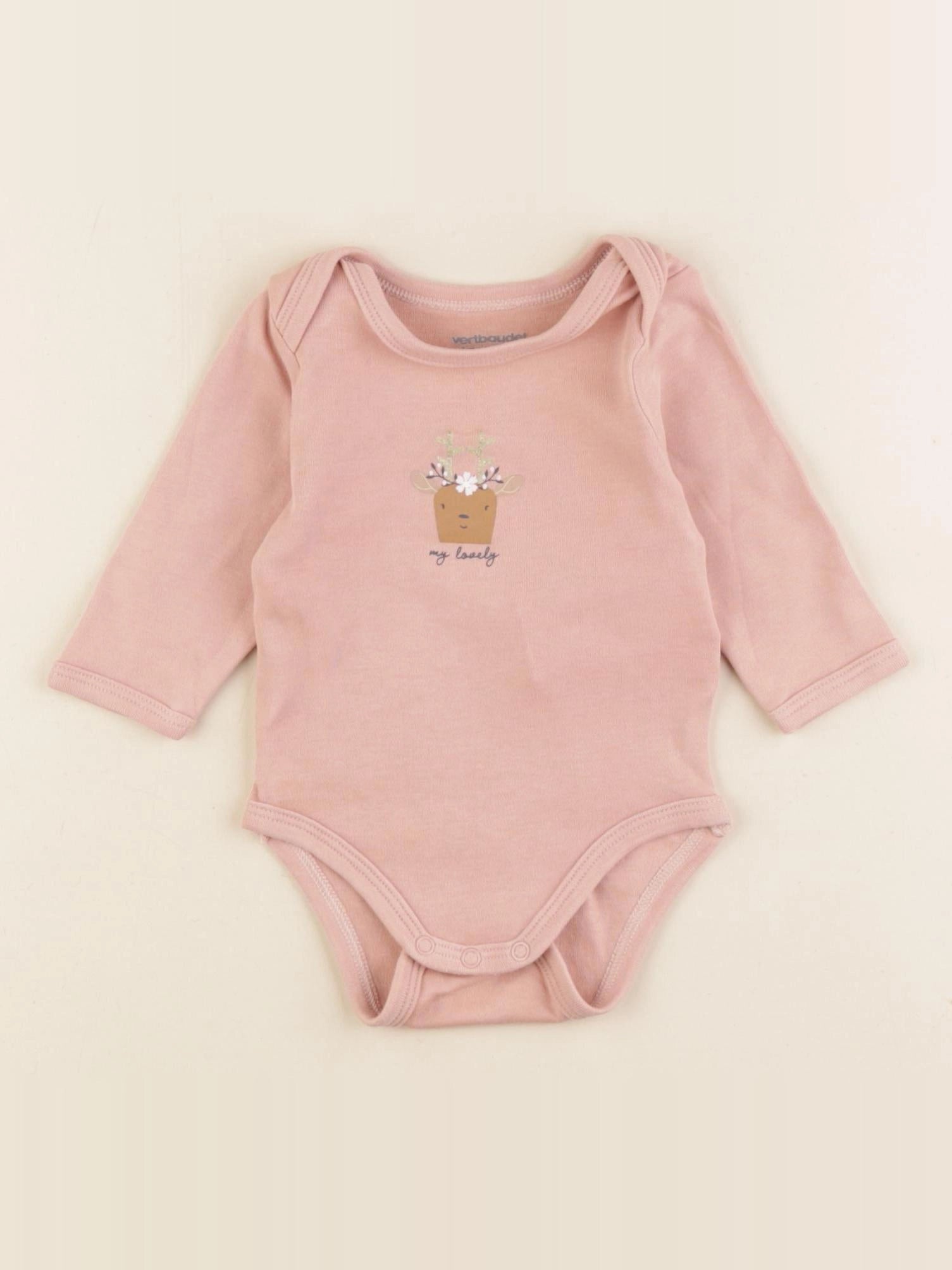 Vertbaudet - body rouge - 3 mois