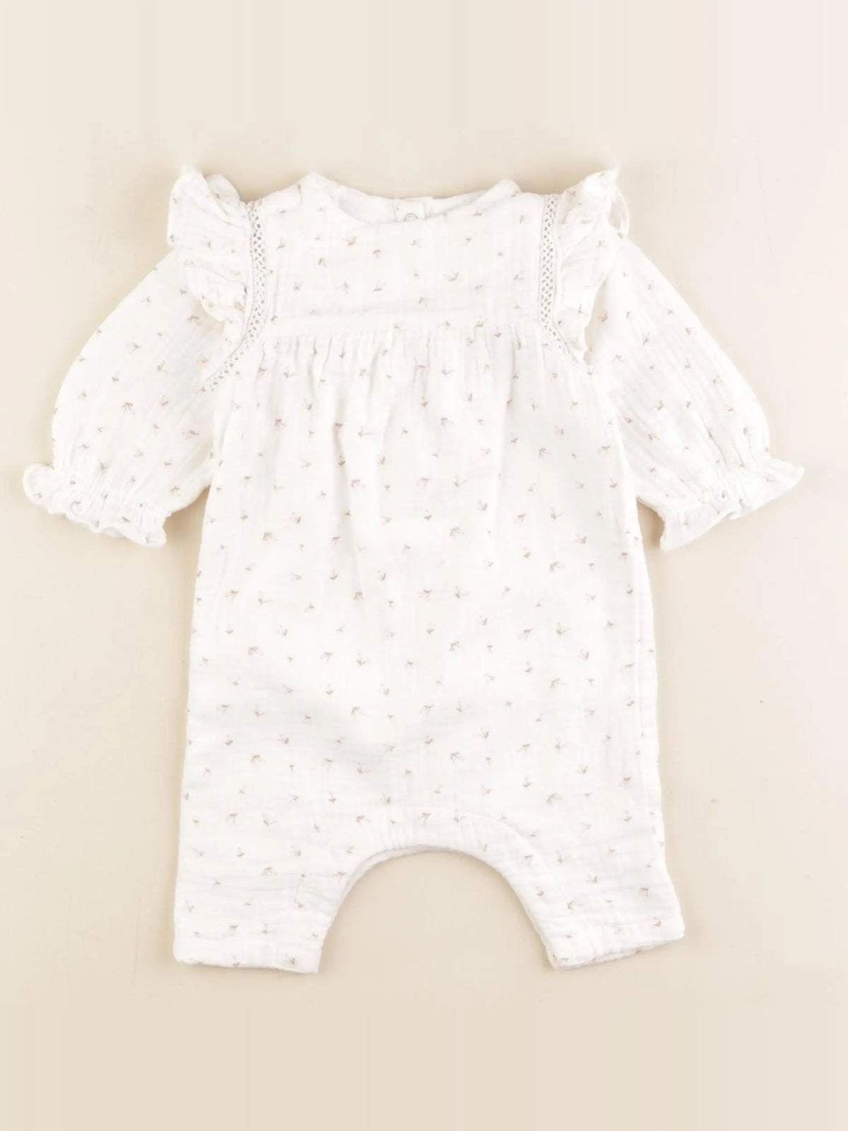 Vertbaudet - combinaison blanc - 3 mois
