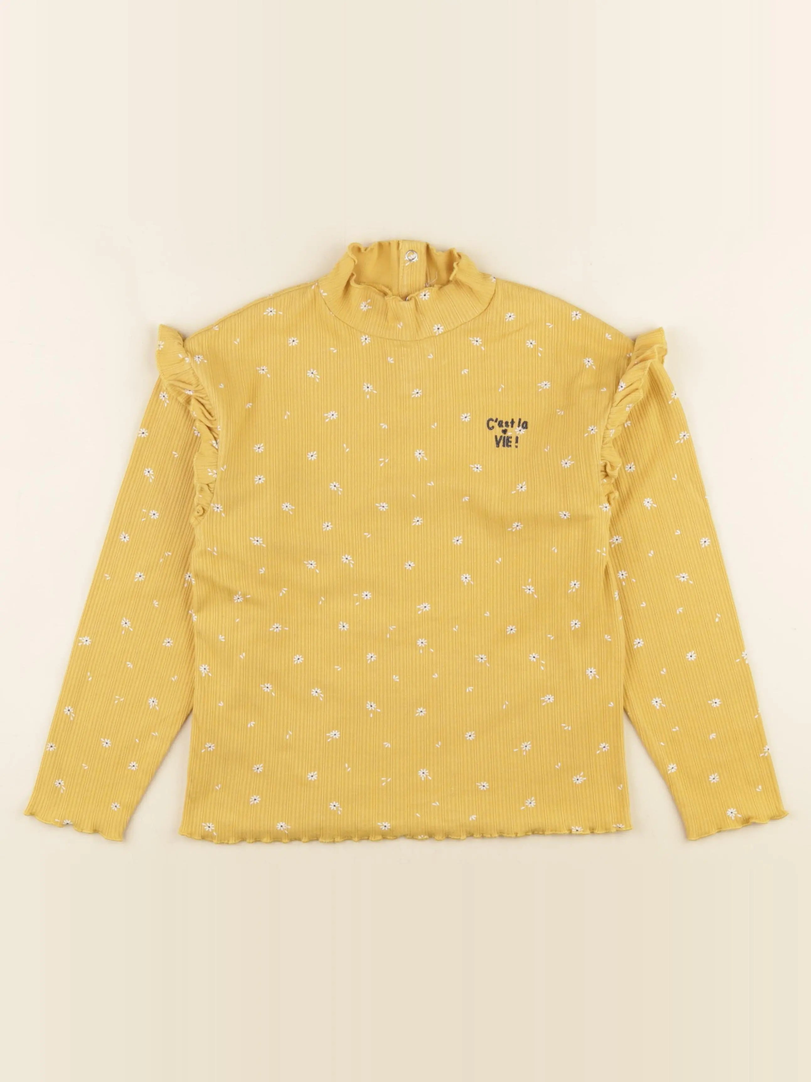 Vertbaudet - sous-pull jaune - 8 ans