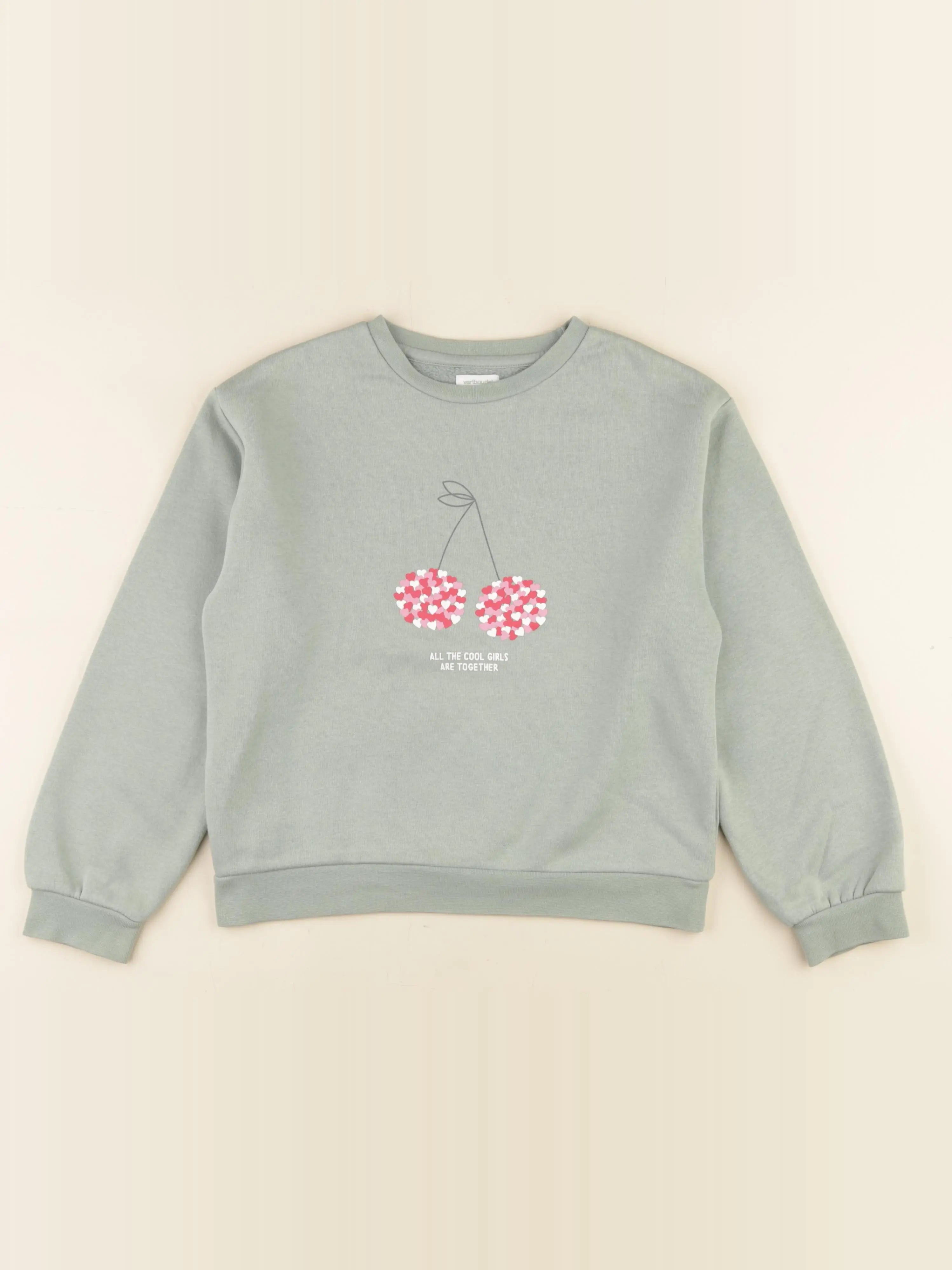 Vertbaudet - sweat vert - 10 ans