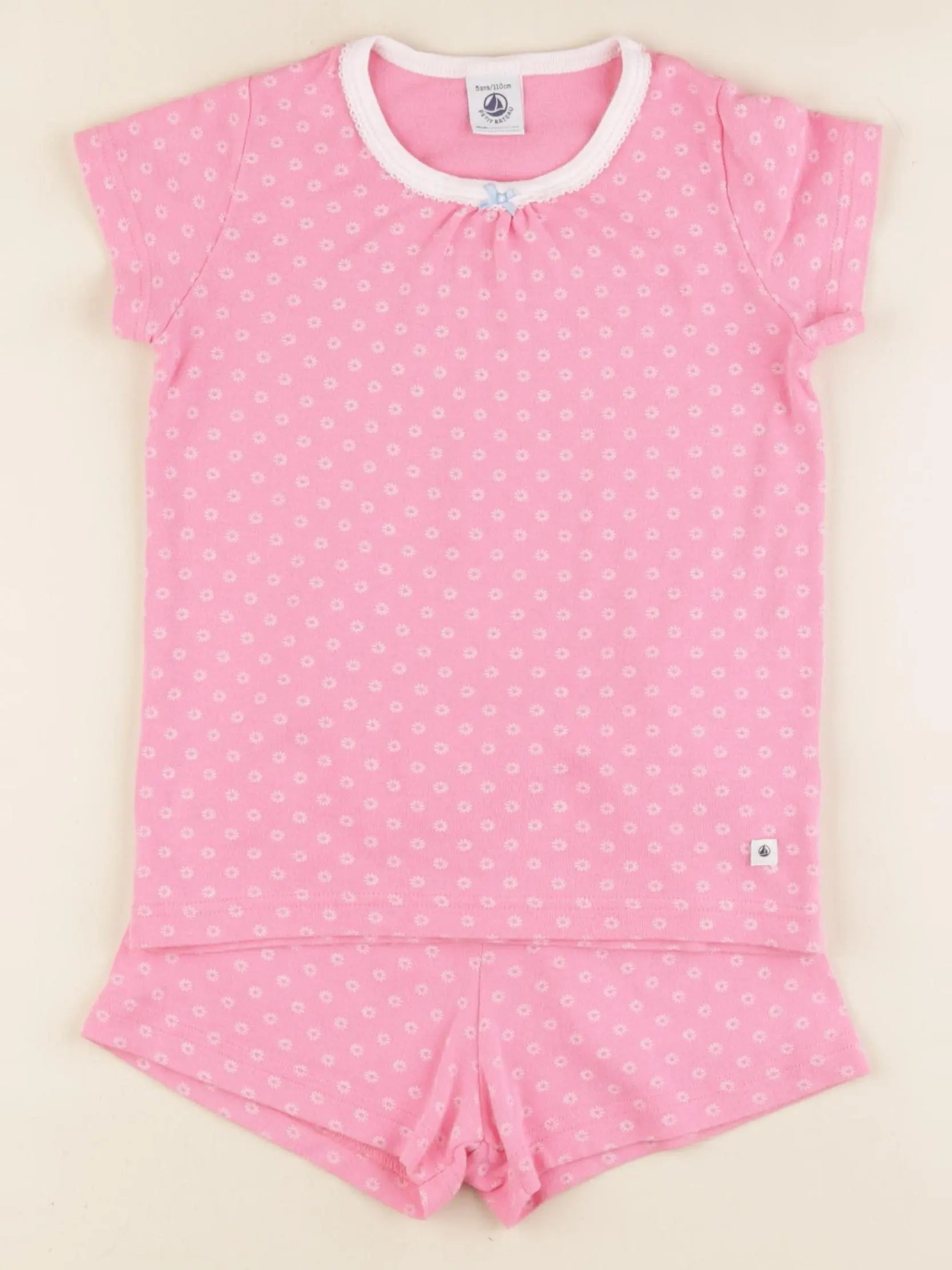 Petit Bateau - pyjama coton rose - 5 ans