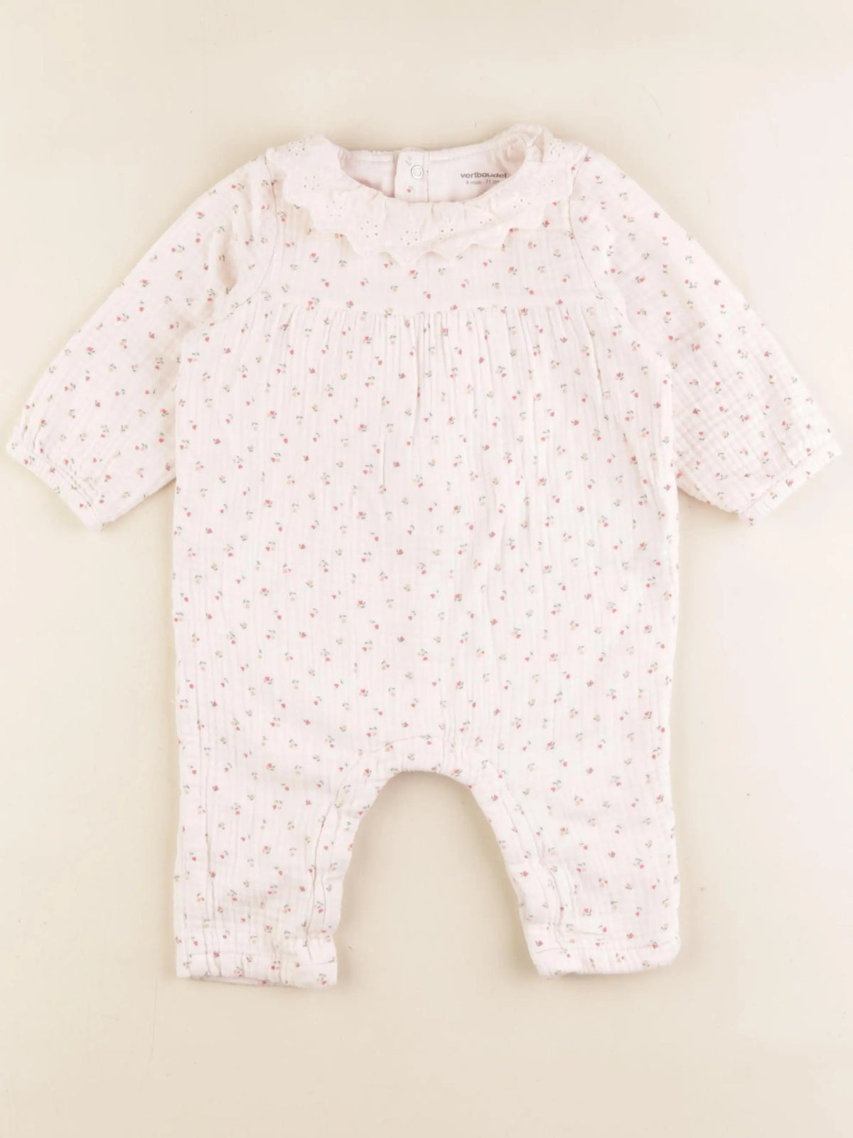 Vertbaudet - combinaison multicolore - 9 mois