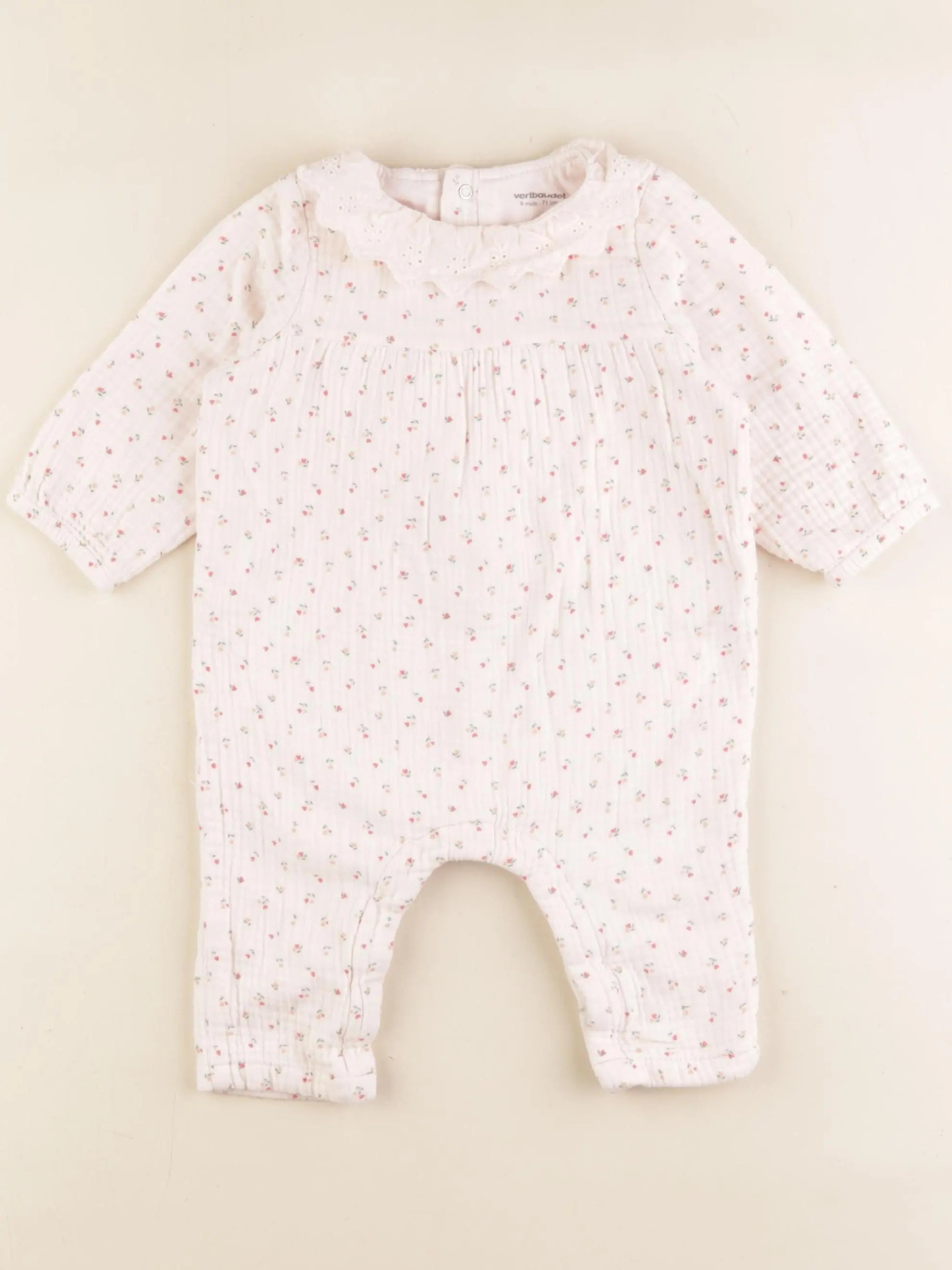 Vertbaudet - combinaison multicolore - 9 mois