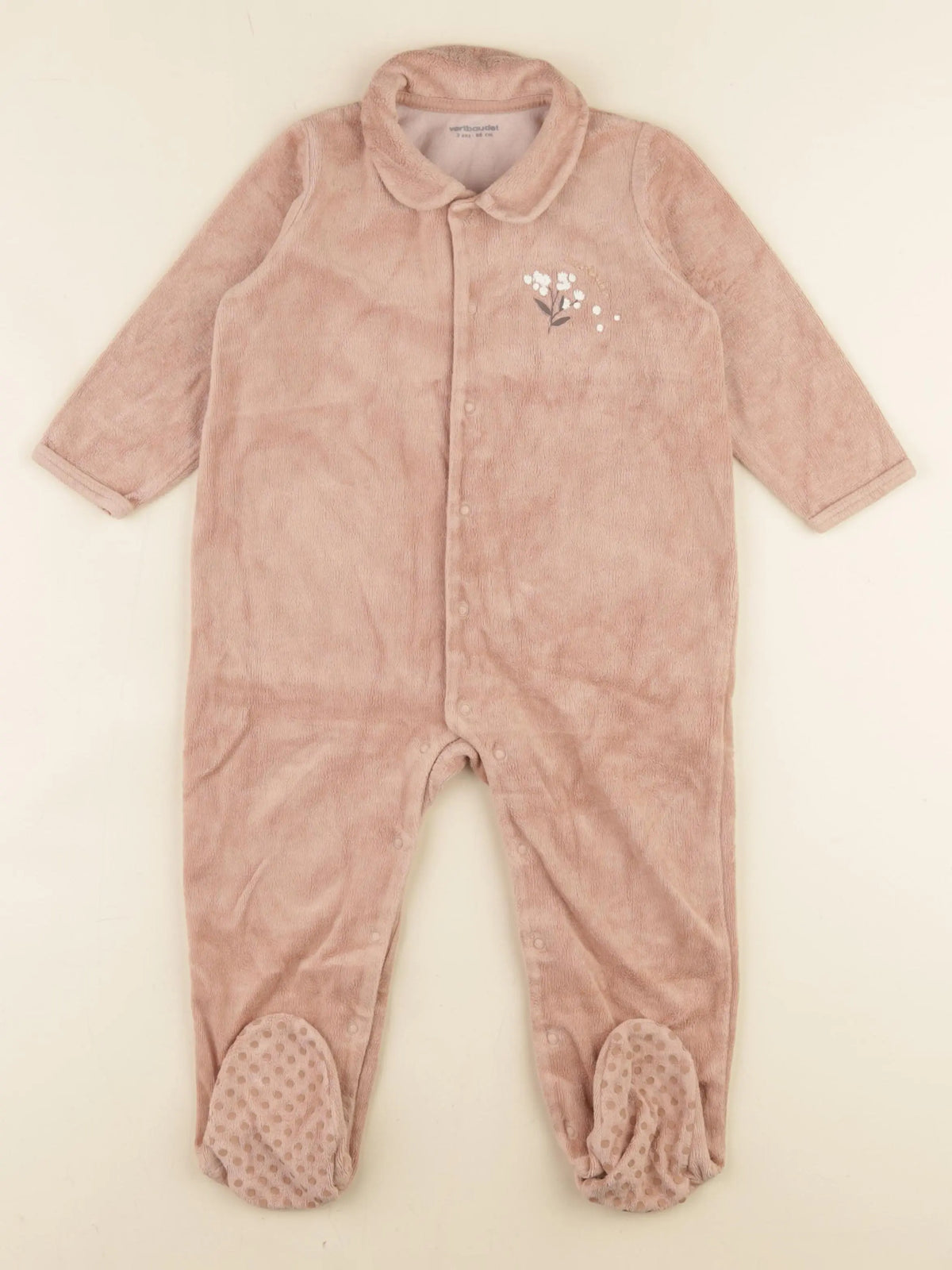 Vertbaudet - pyjama velours marron - 2 ans
