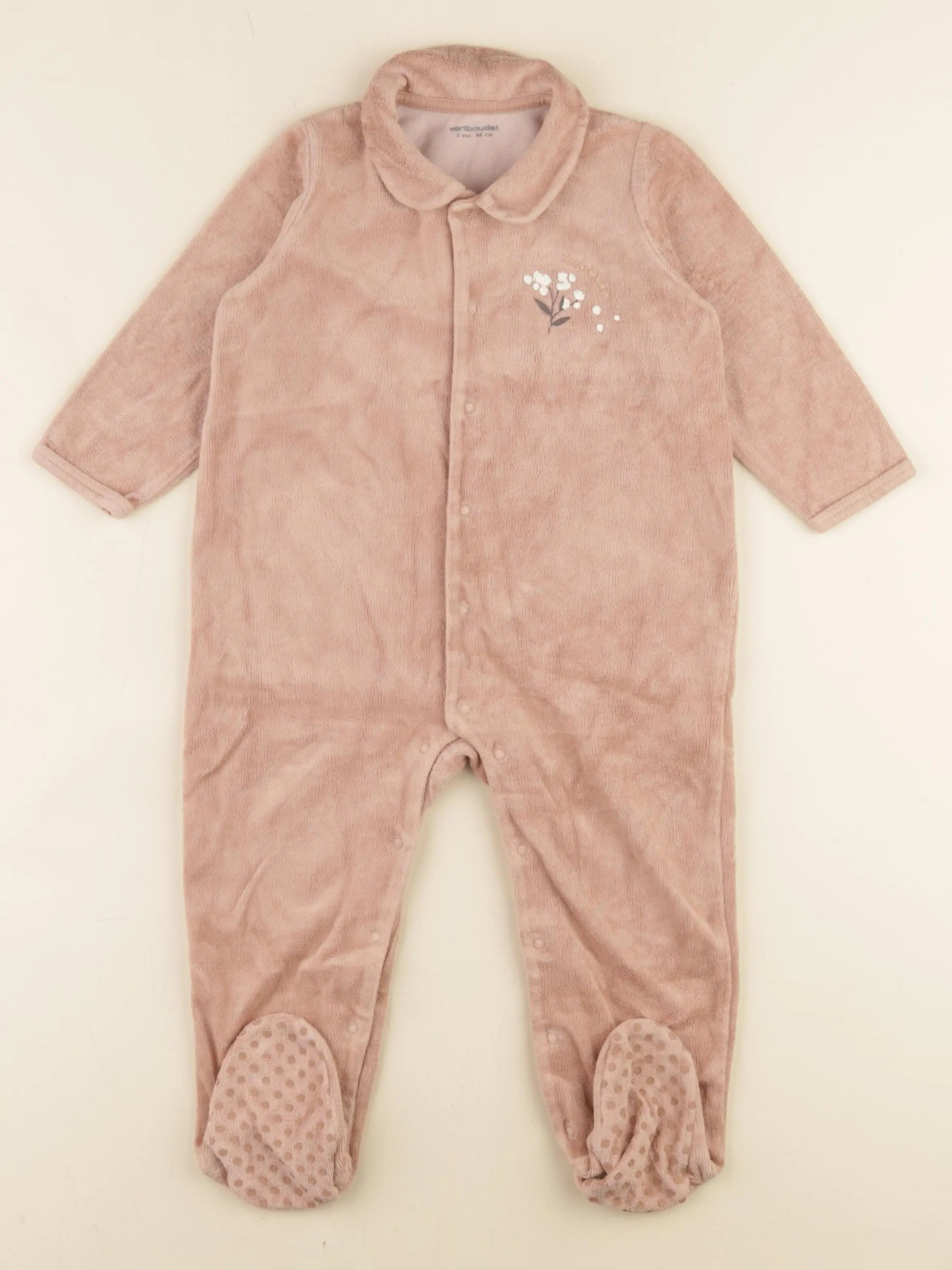 Vertbaudet - pyjama velours marron - 2 ans