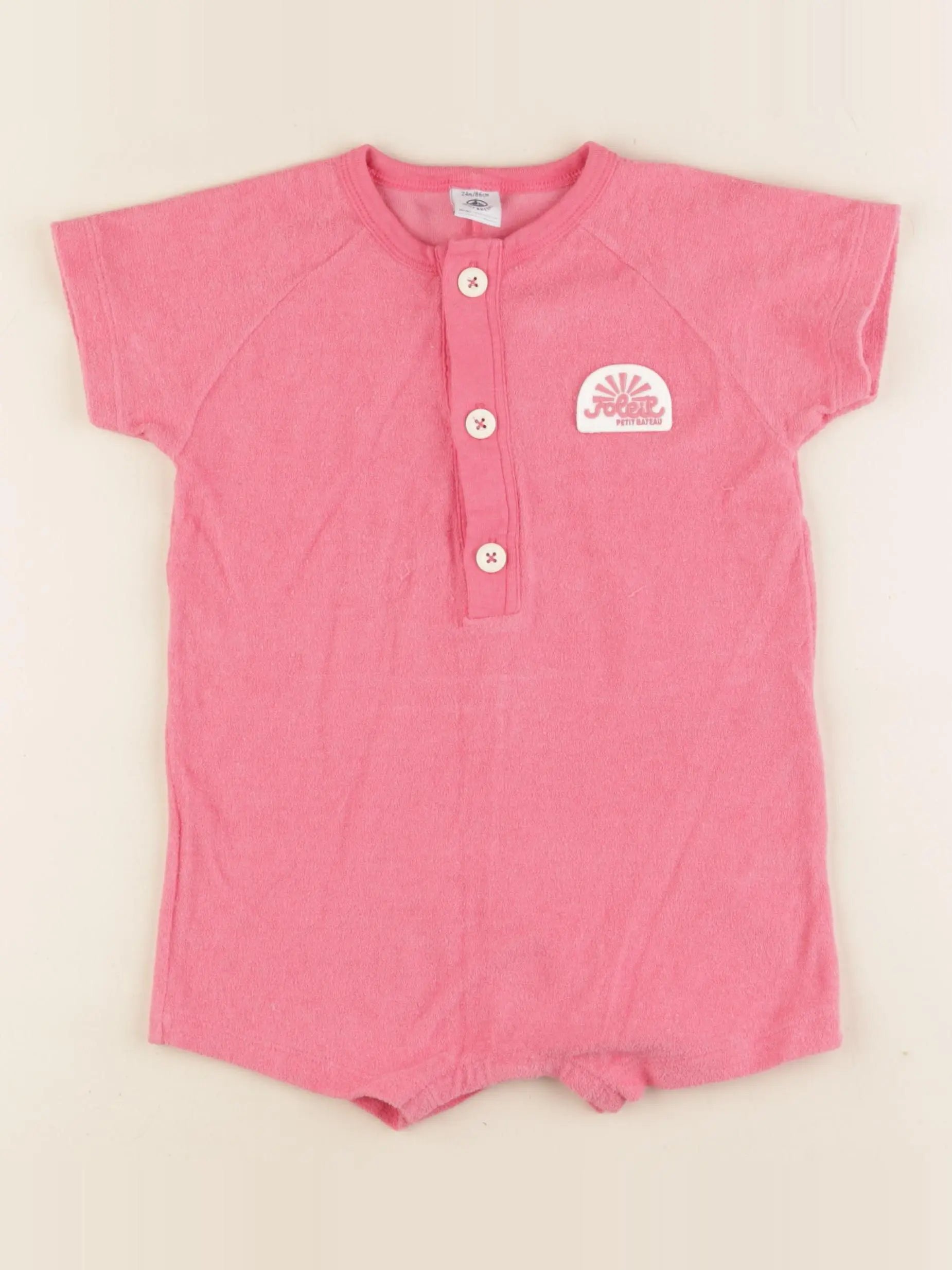 Petit Bateau - combinaison rose - 24 mois