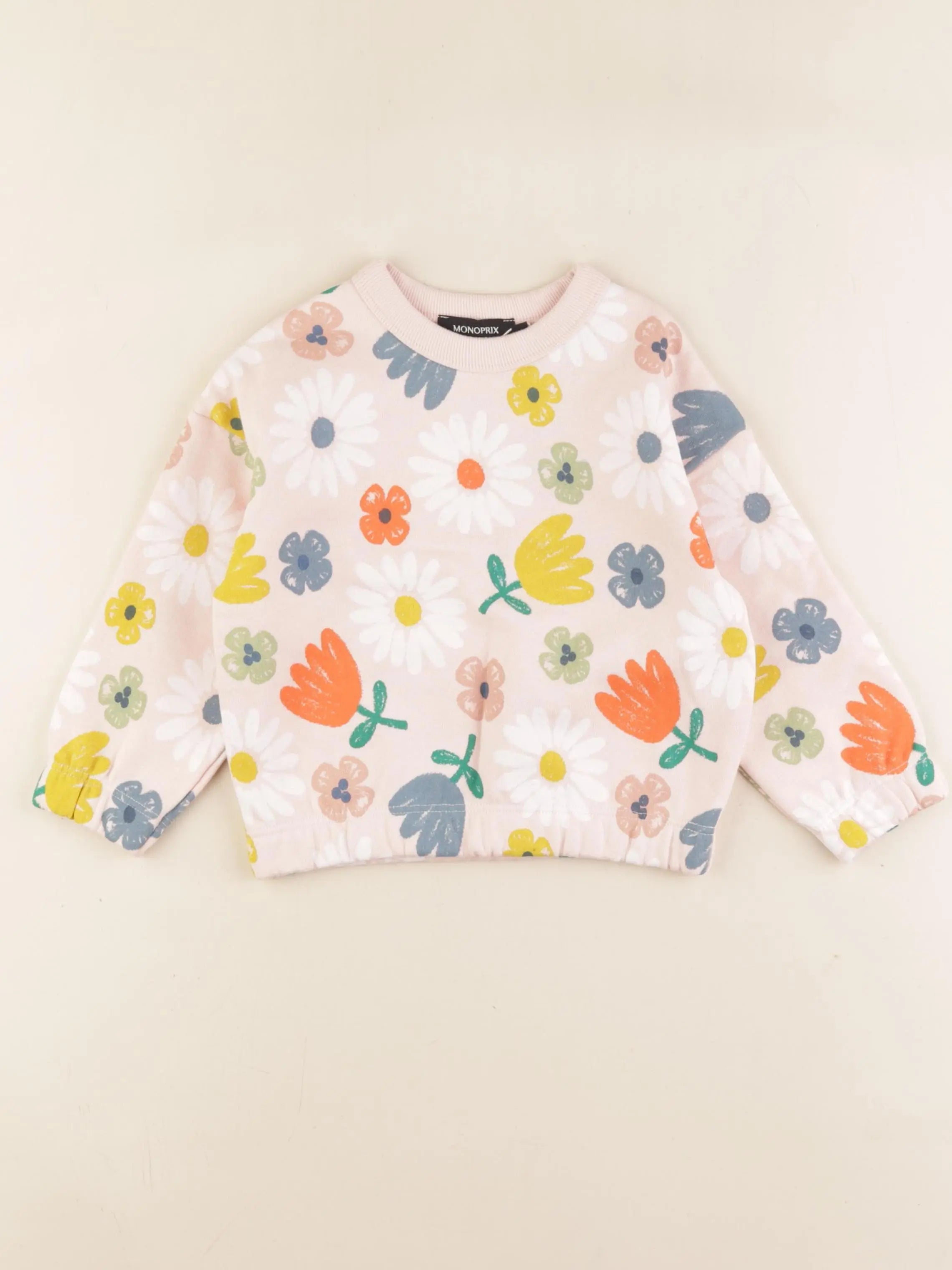 Monoprix - sweat multicolore - 3 ans