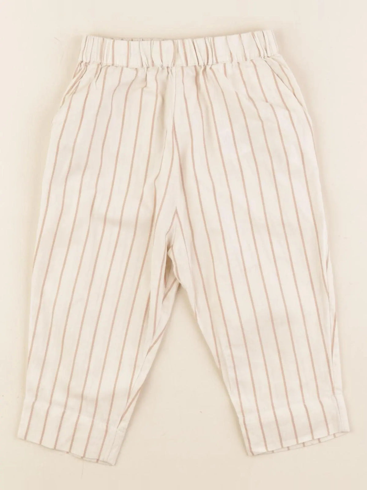 Vertbaudet - pantalon beige - 18 mois