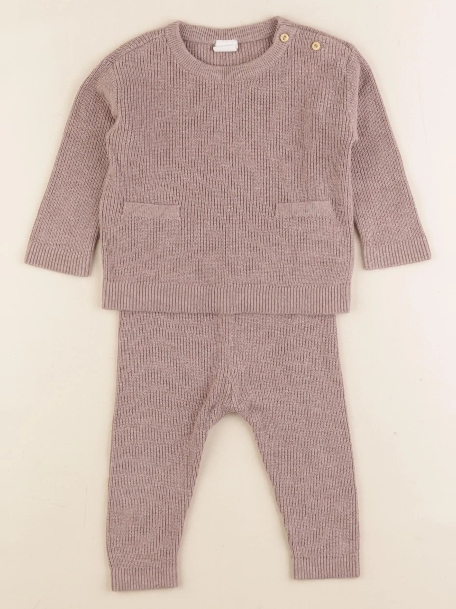 H&M - ensemble marron - 6/9 mois