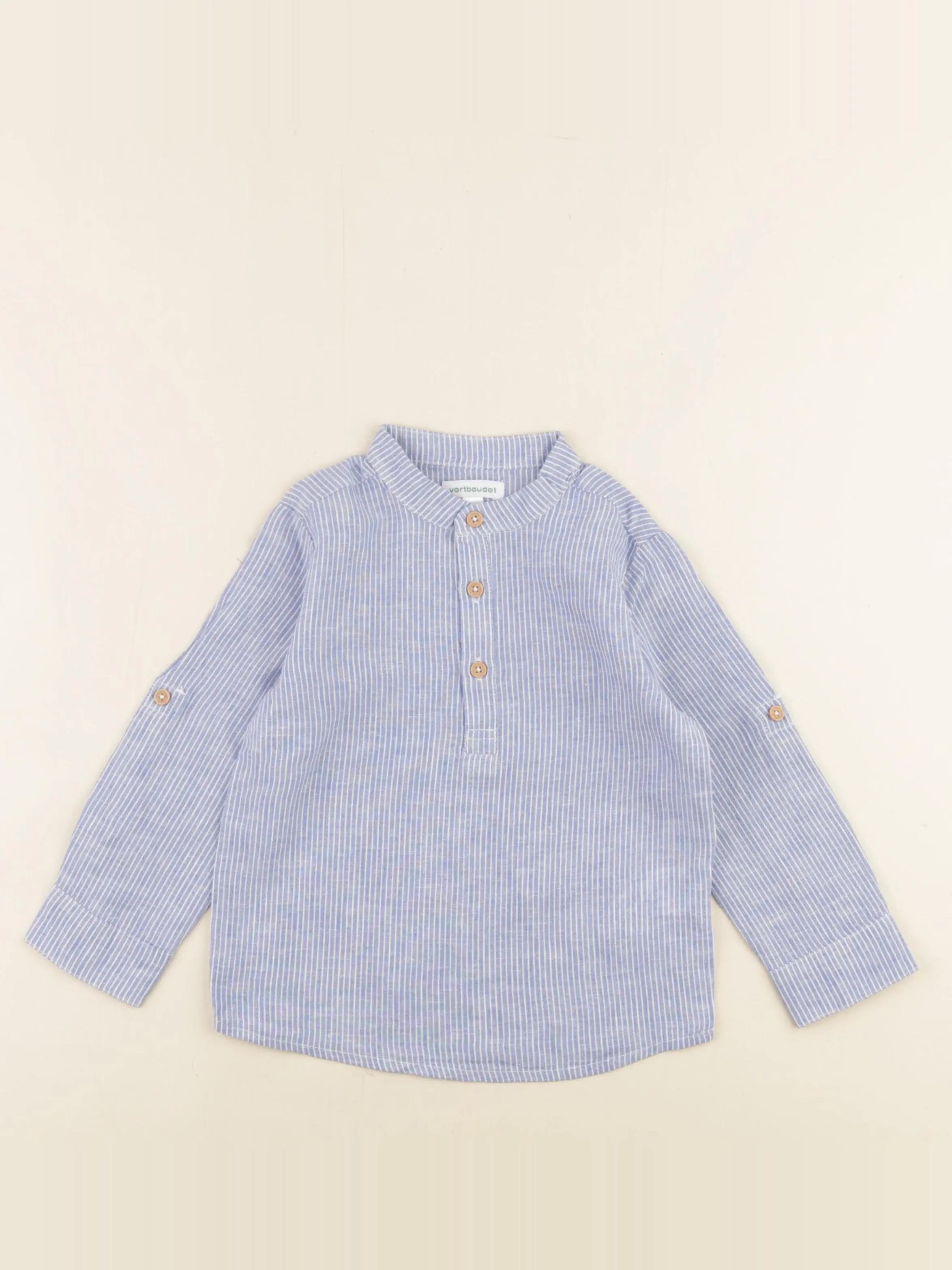 Vertbaudet - chemise bleu - 3 ans