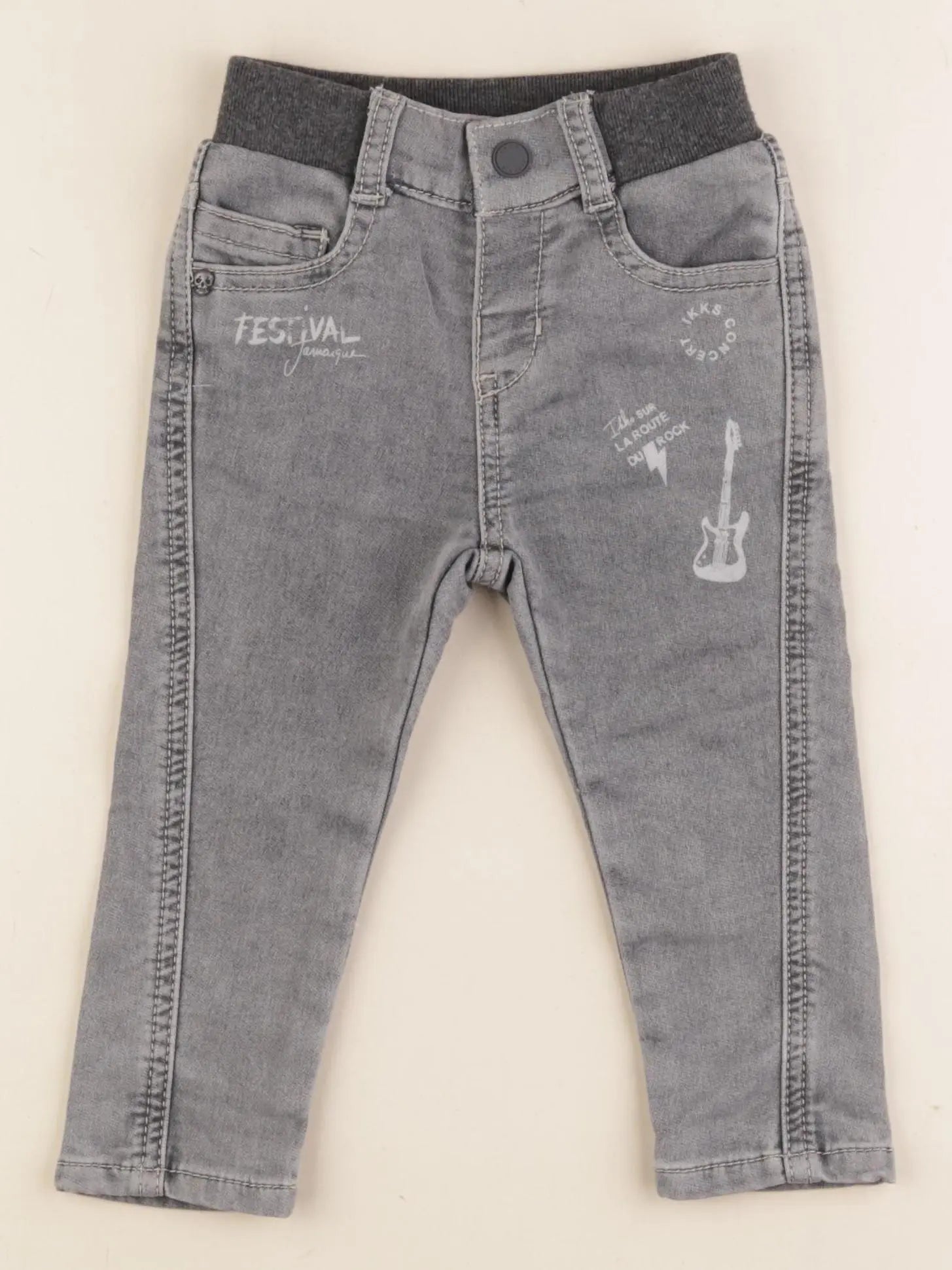 IKKS - jean gris - 18 mois