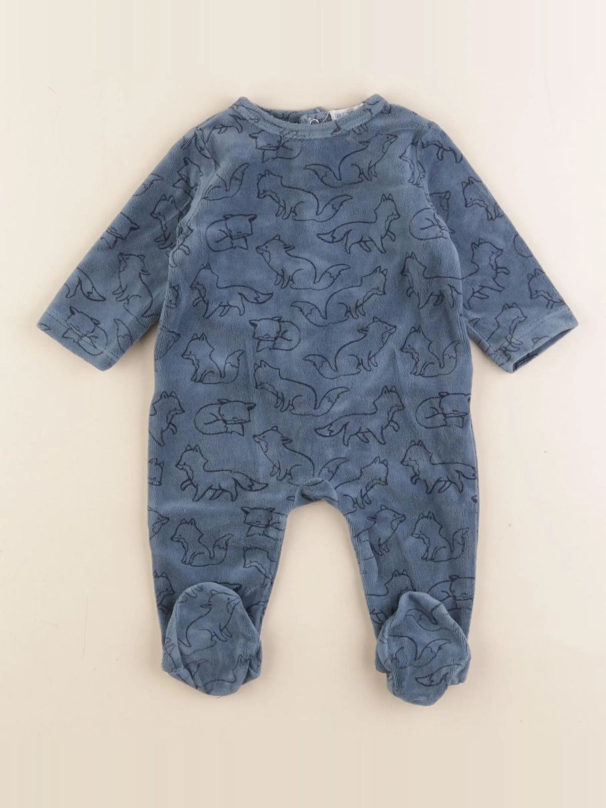 Boutchou - pyjama velours bleu - 3 mois