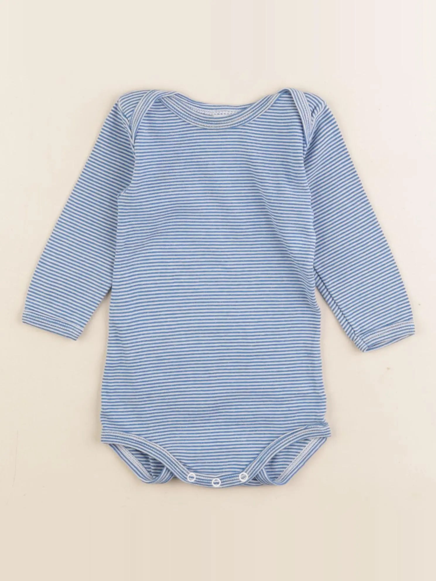 Petit Bateau - body bleu - 6 mois