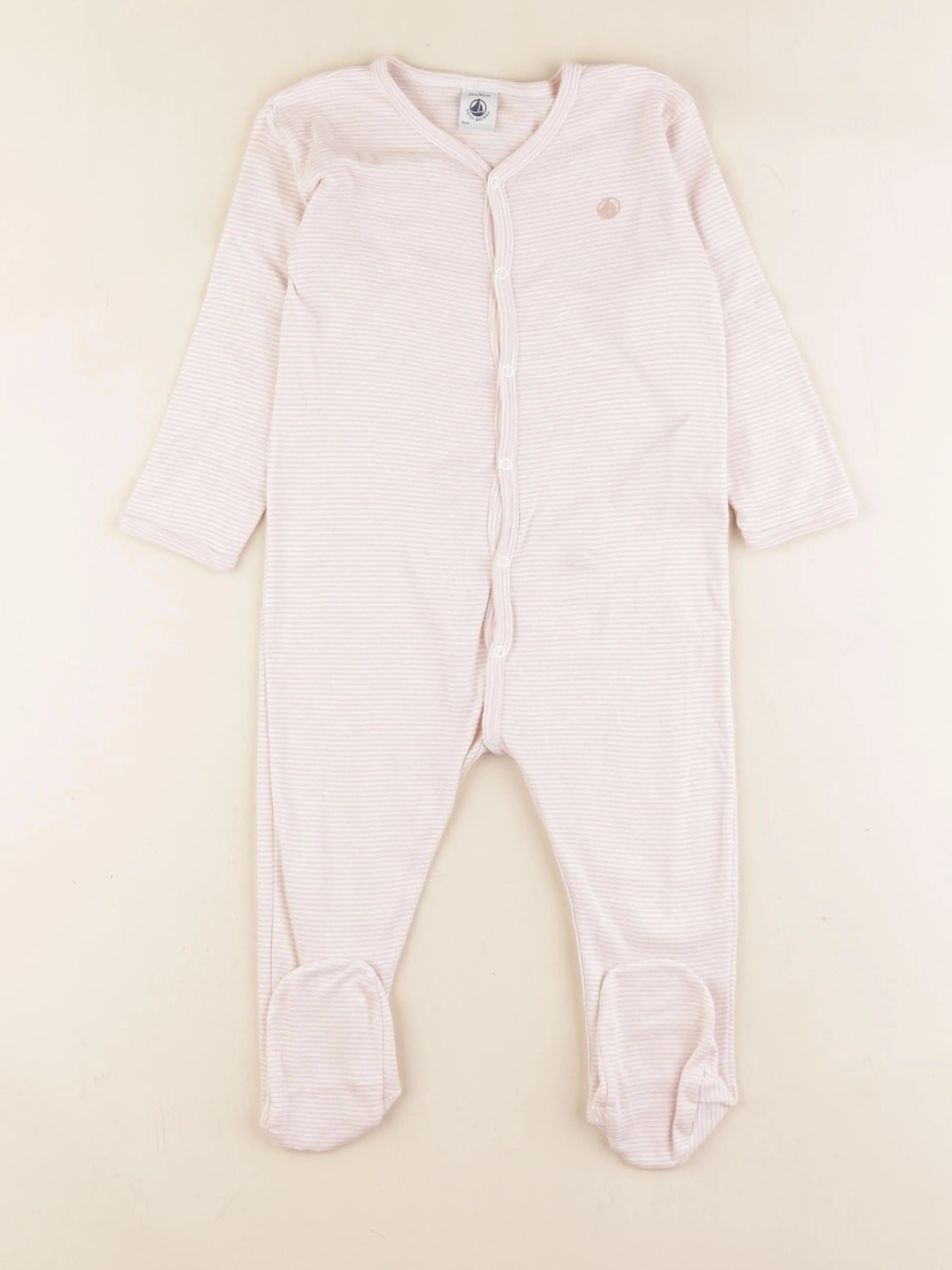 Petit Bateau - pyjama coton rose - 24 mois