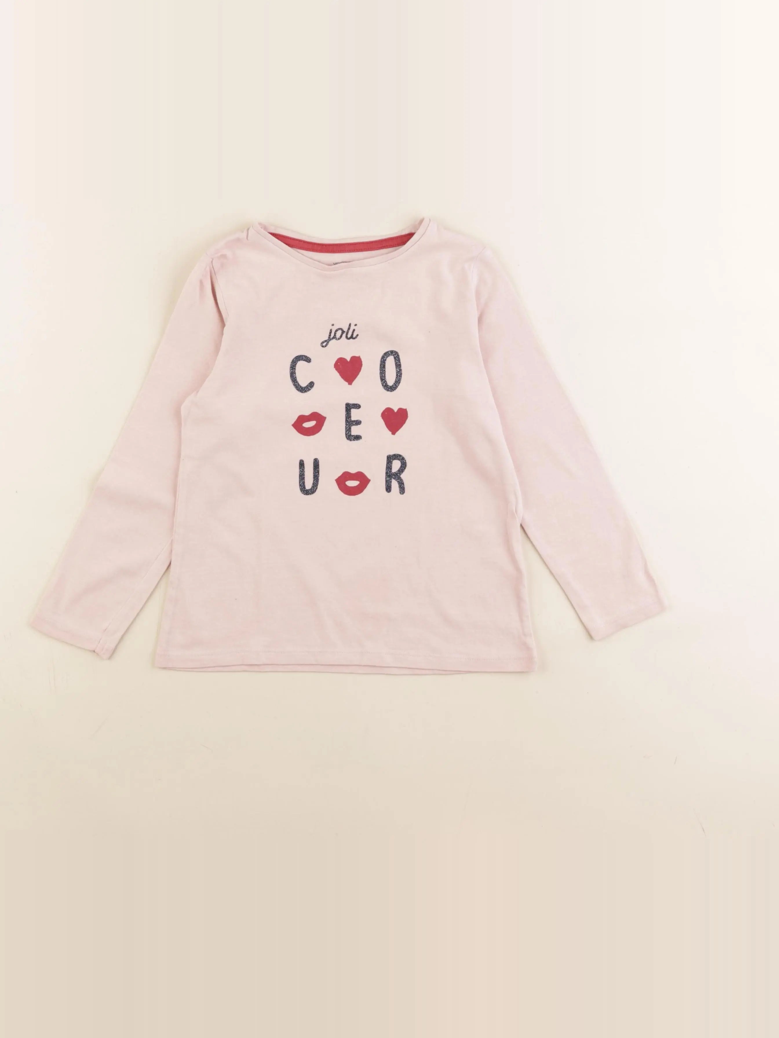 Vertbaudet - tee-shirt rose - 5 ans