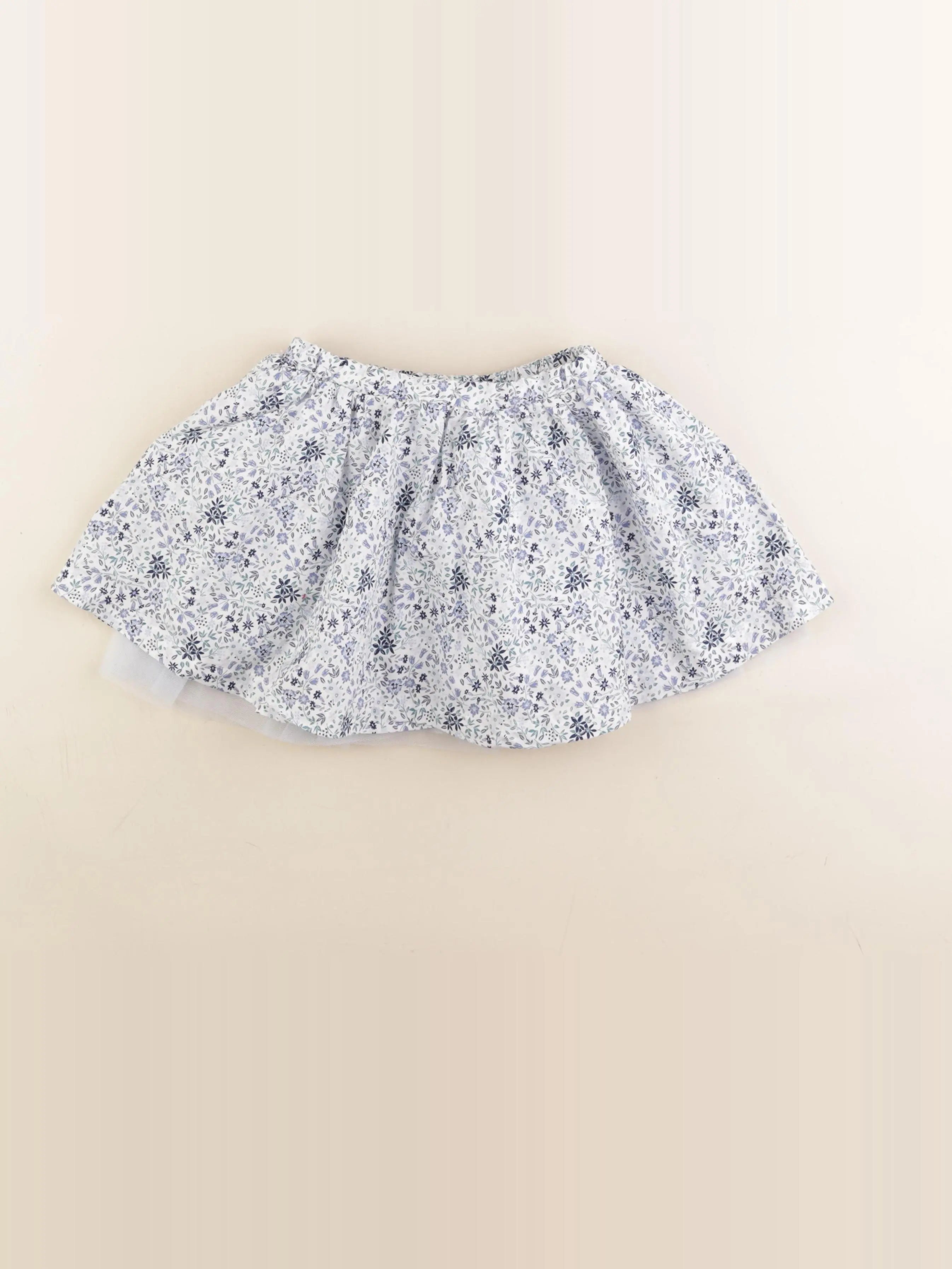 Vertbaudet - jupe blanc, bleu - 4 ans