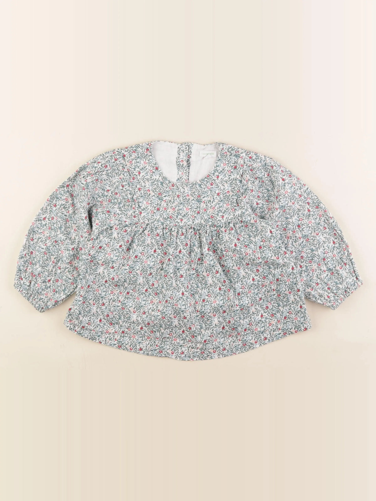 Vertbaudet - blouse blanc, vert - 36 mois