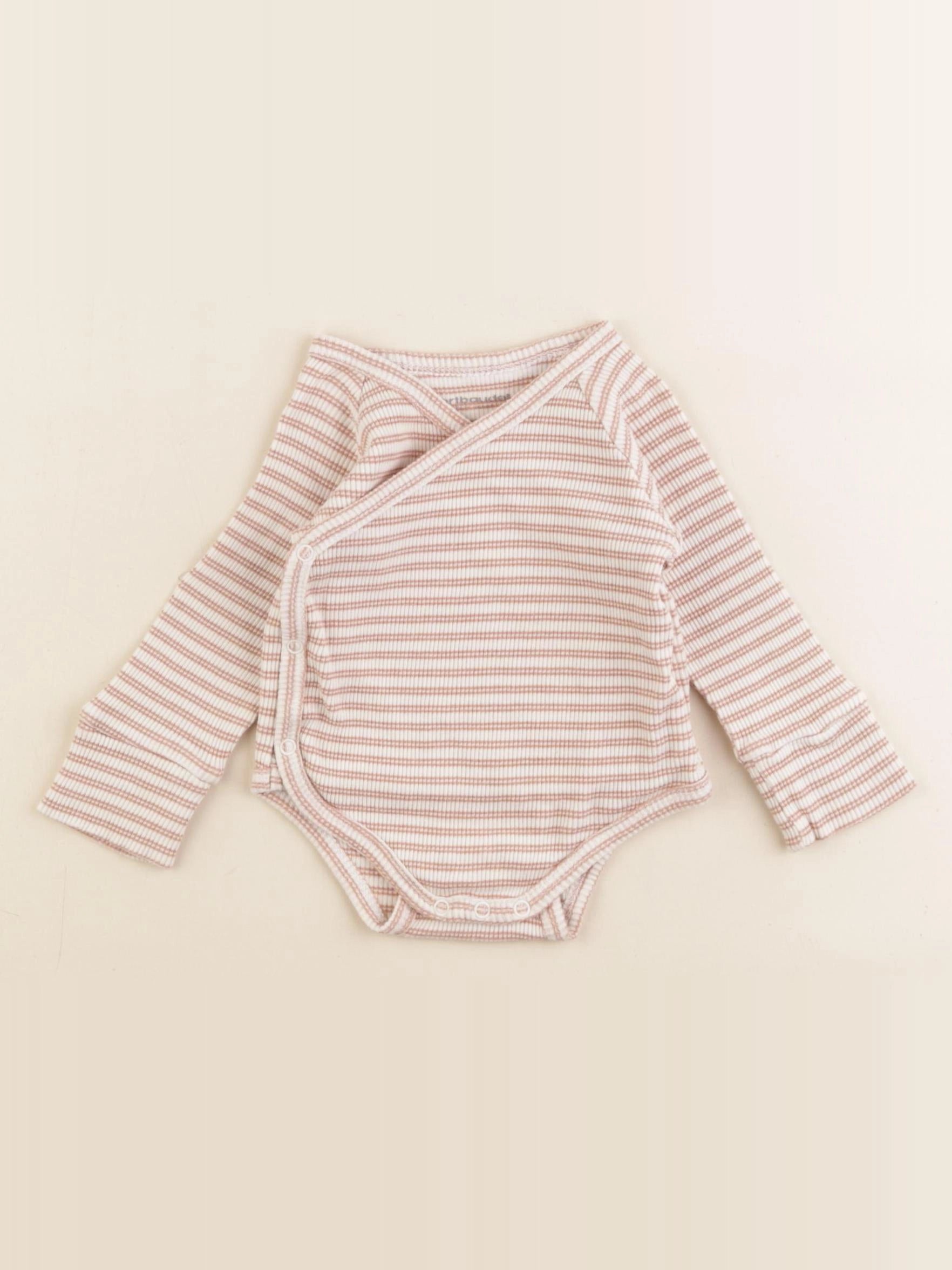 Vertbaudet - body rose - 0/3 mois