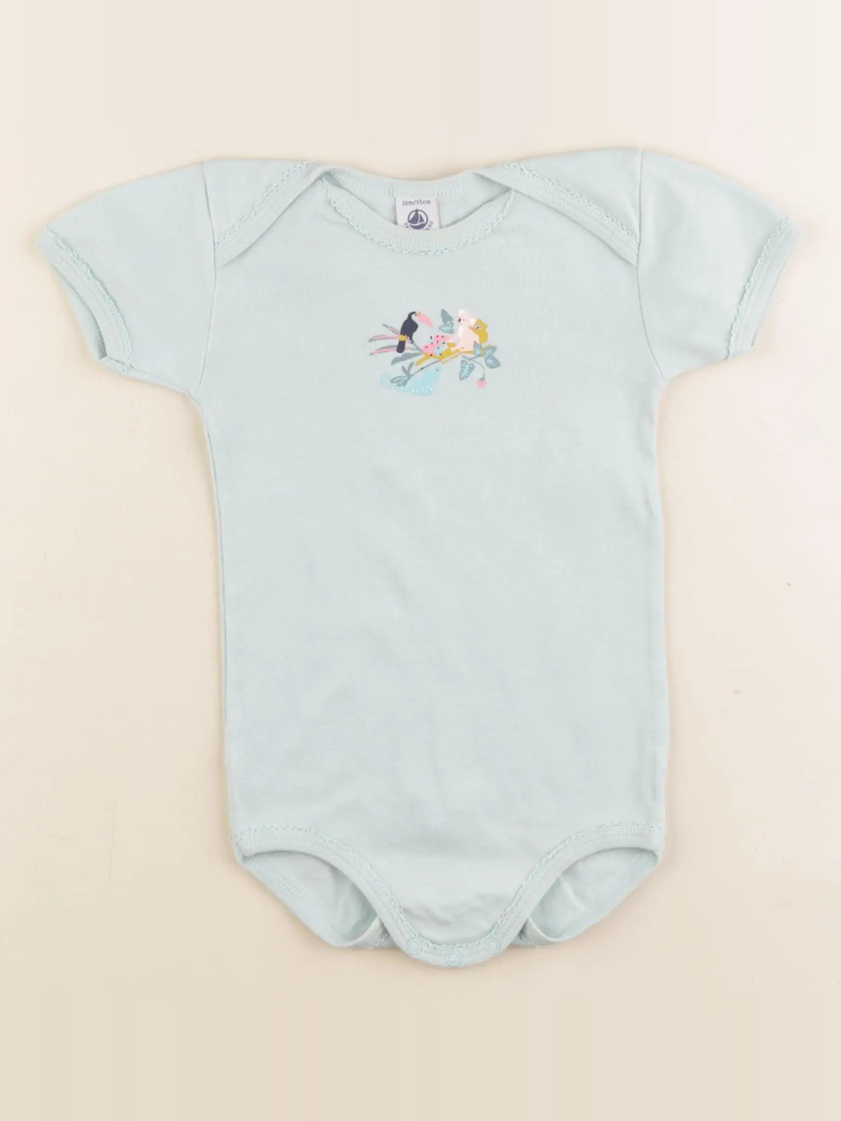 Petit Bateau - body vert - 36 mois