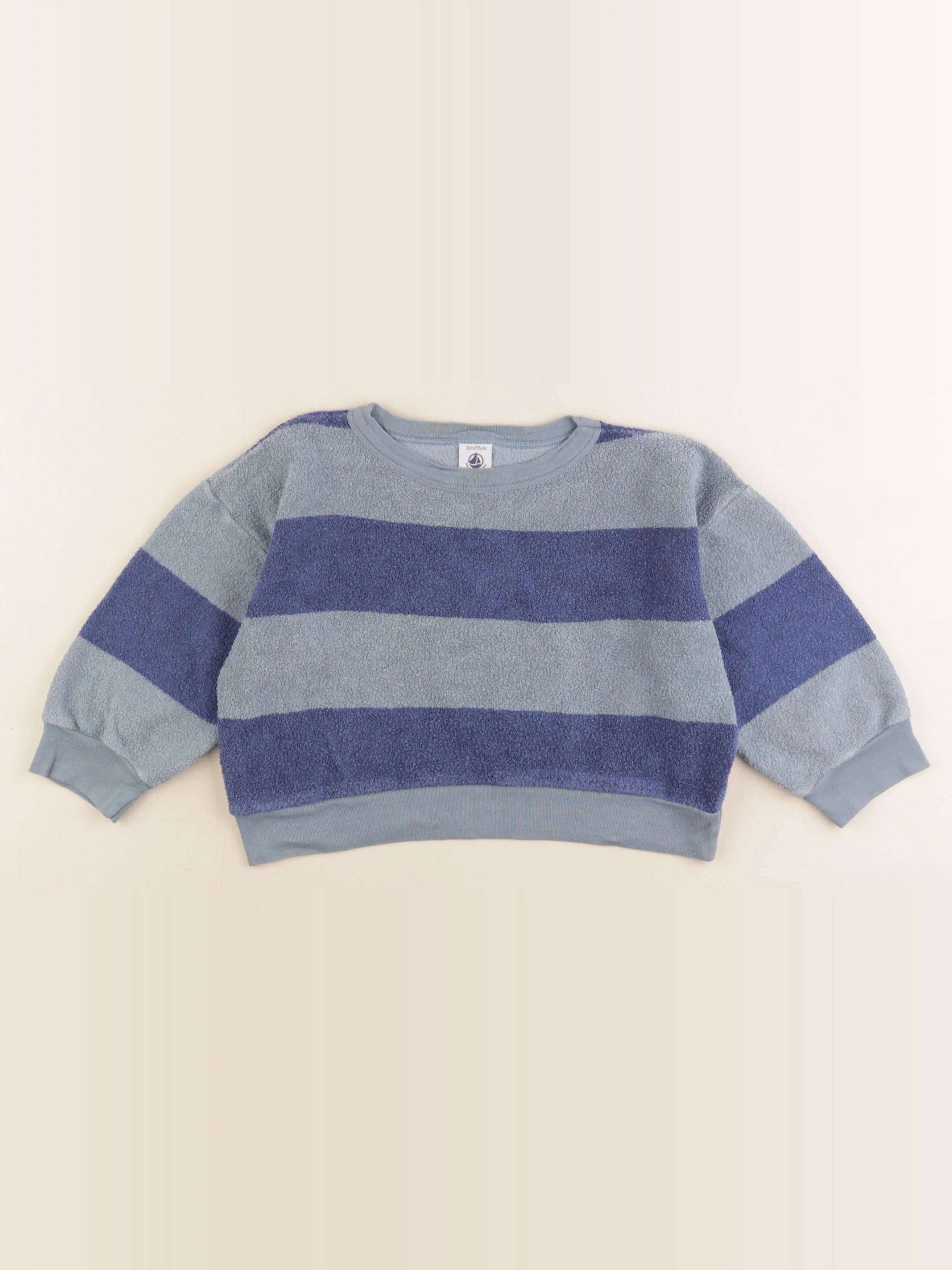 Petit Bateau - sweat bleu - 3 ans