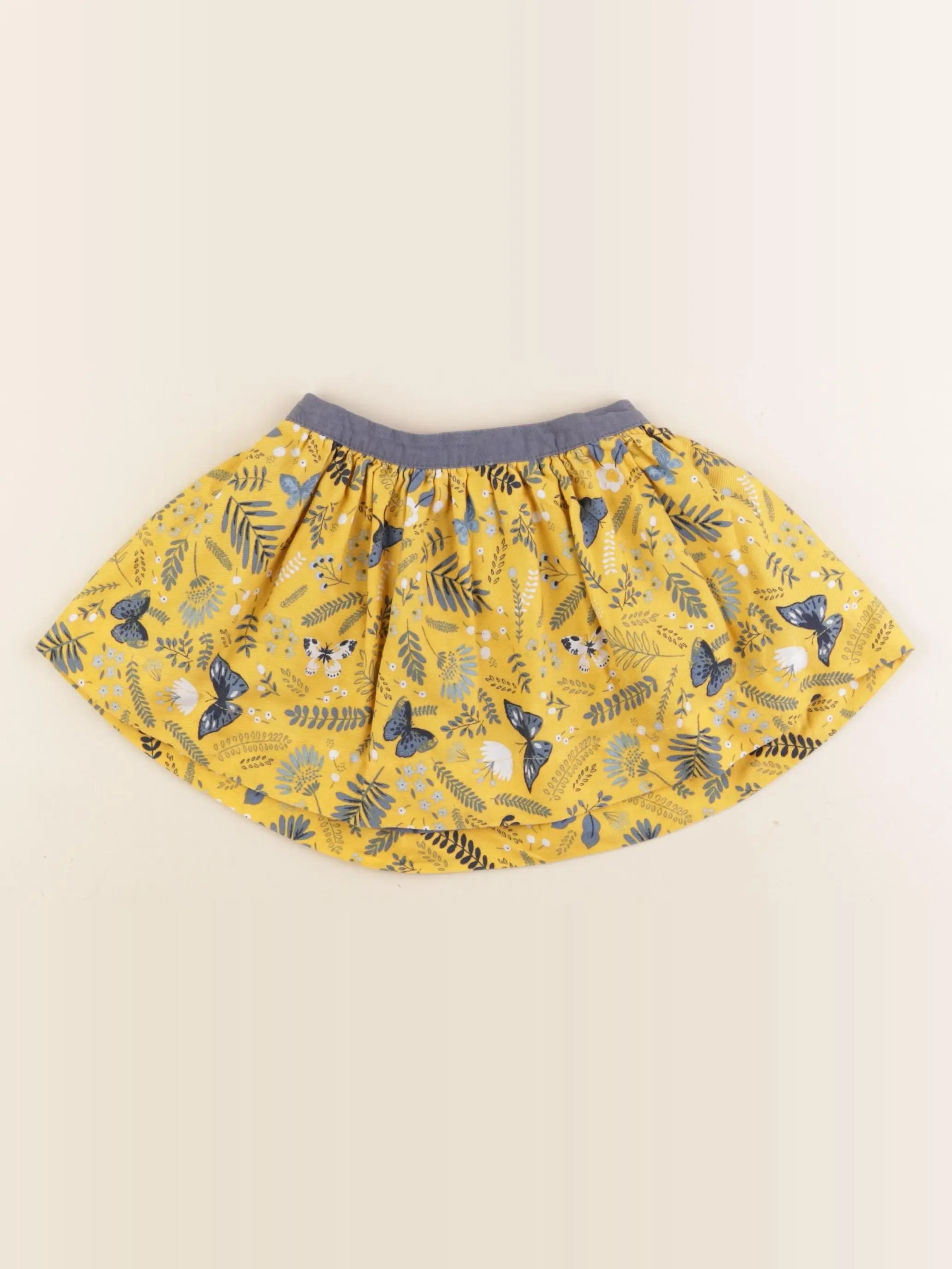 Vertbaudet - jupe réversible bleu, jaune - 2 ans