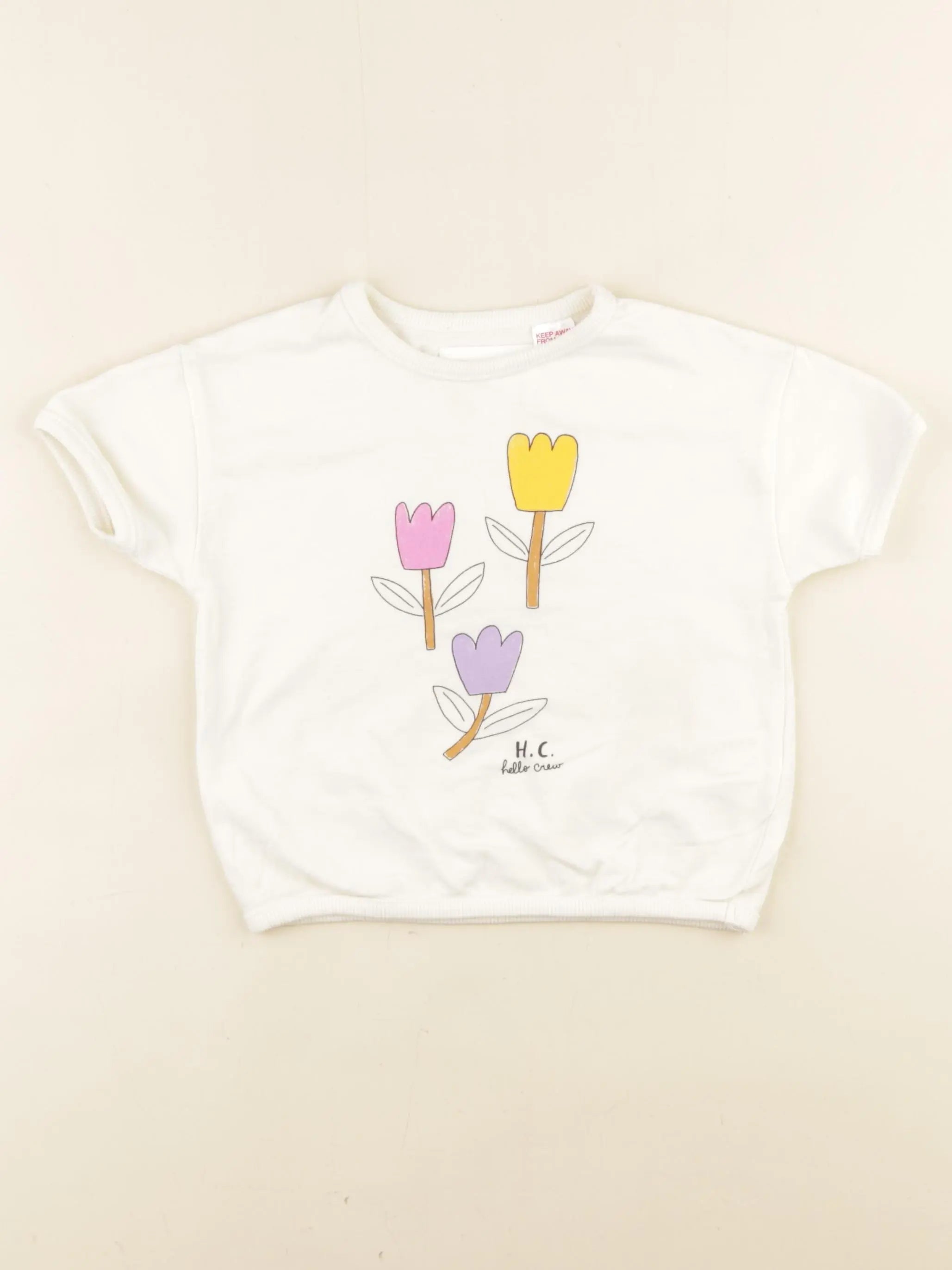 Zara - tee-shirt beige - 2 ans