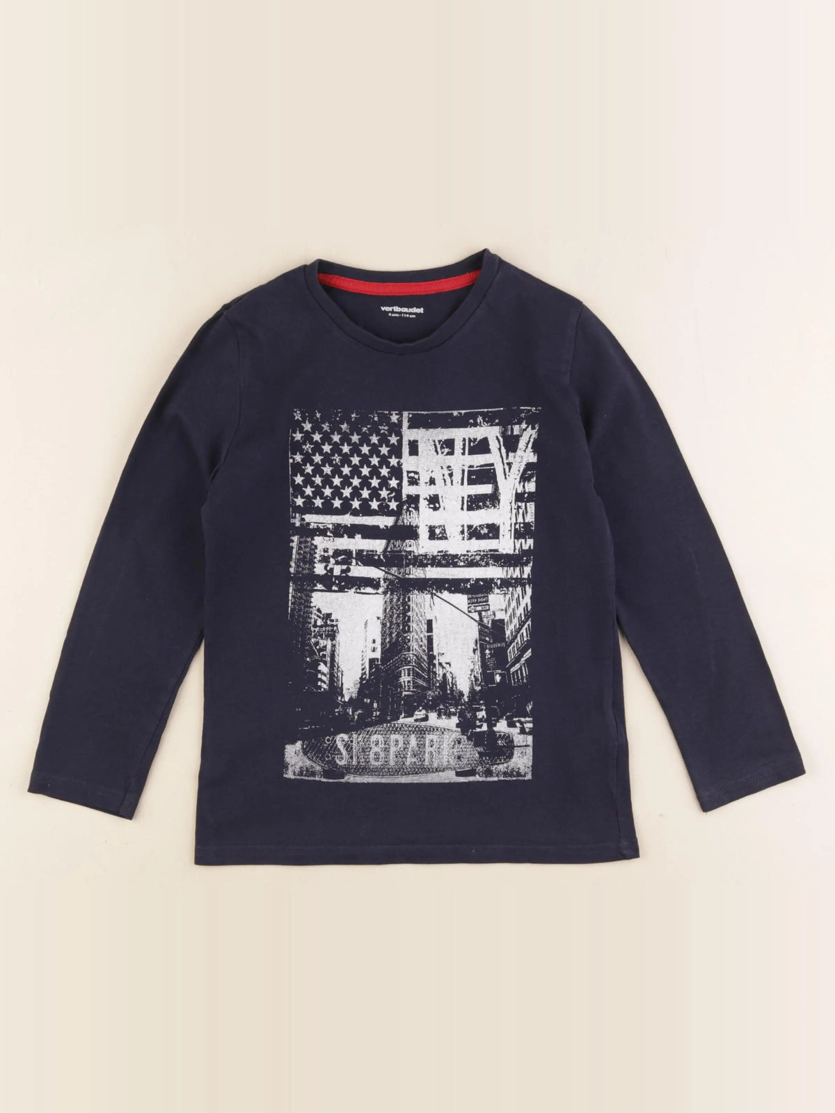 Vertbaudet - tee-shirt bleu - 6 ans