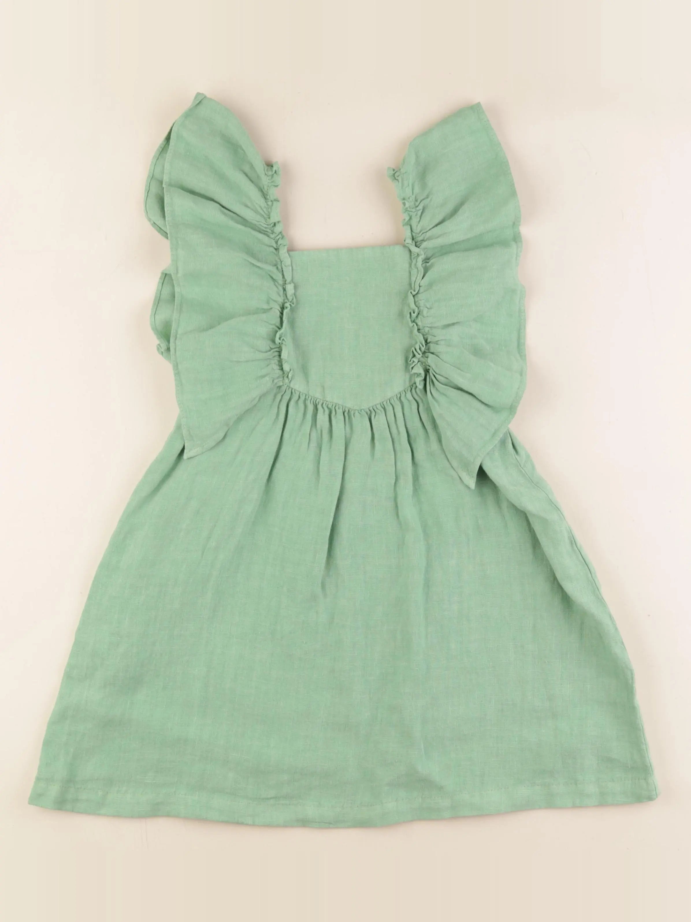 Zara - robe vert - 5/6 ans