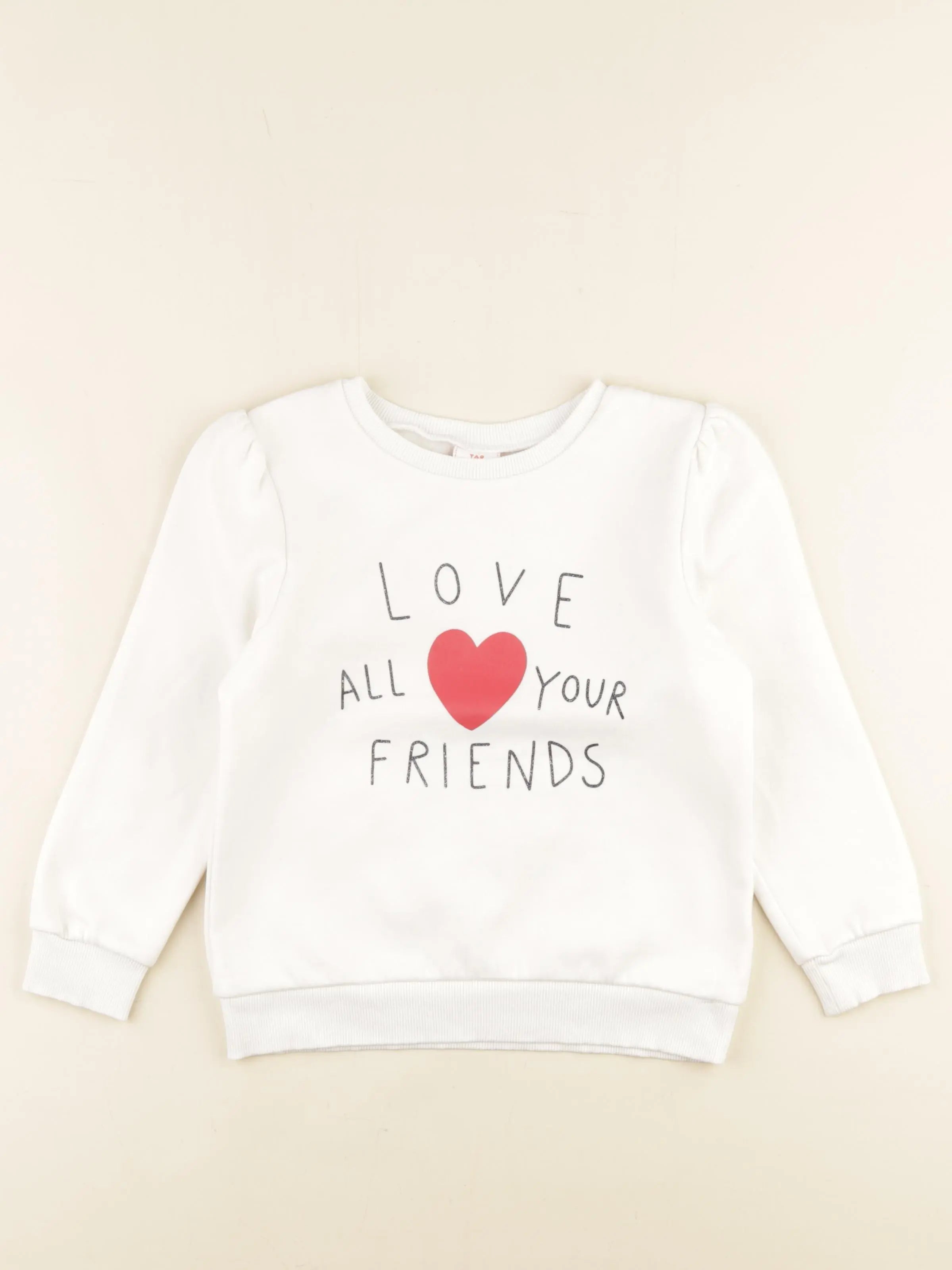 Tape à l'oeil - sweat blanc - 6 ans